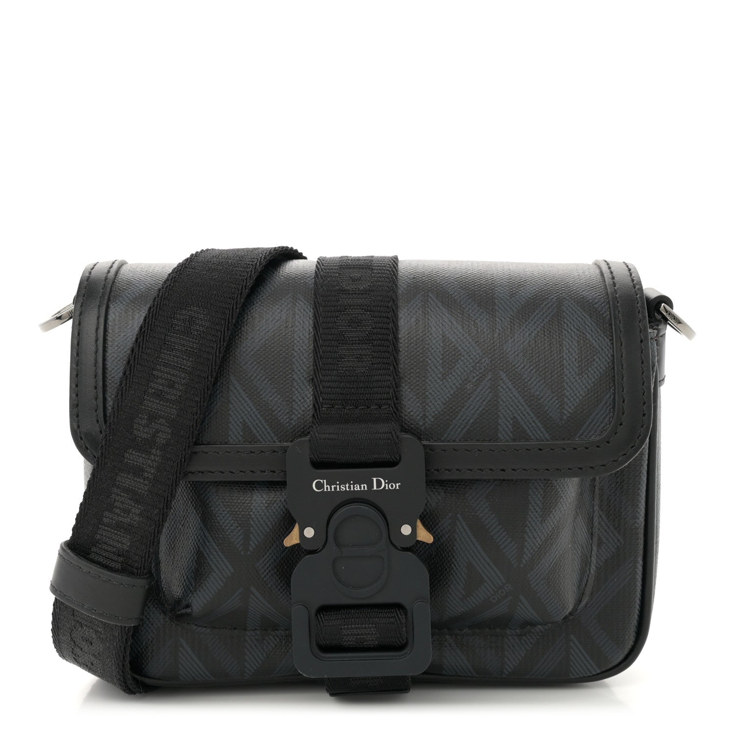 Coated Canvas CD Diamond Mini Hit The Road Bag Black