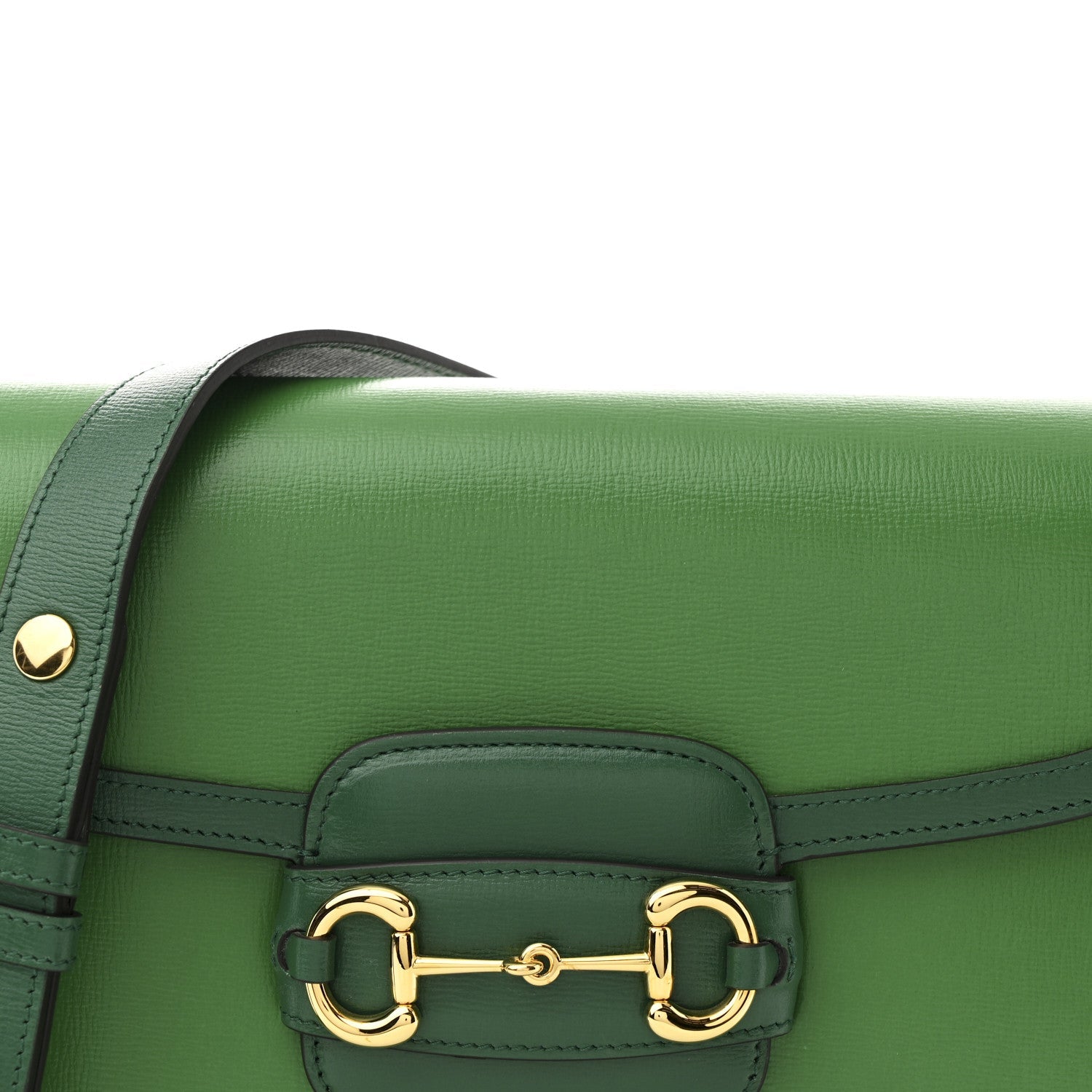 Azalea Calfskin Horsebit 1955 Shoulder Bag New Shamarock Emerald