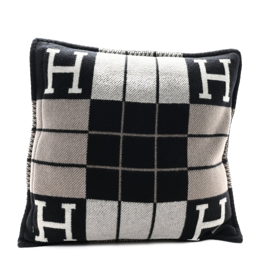 Wool Cashmere Avalon III Pillow PM Ecru Black