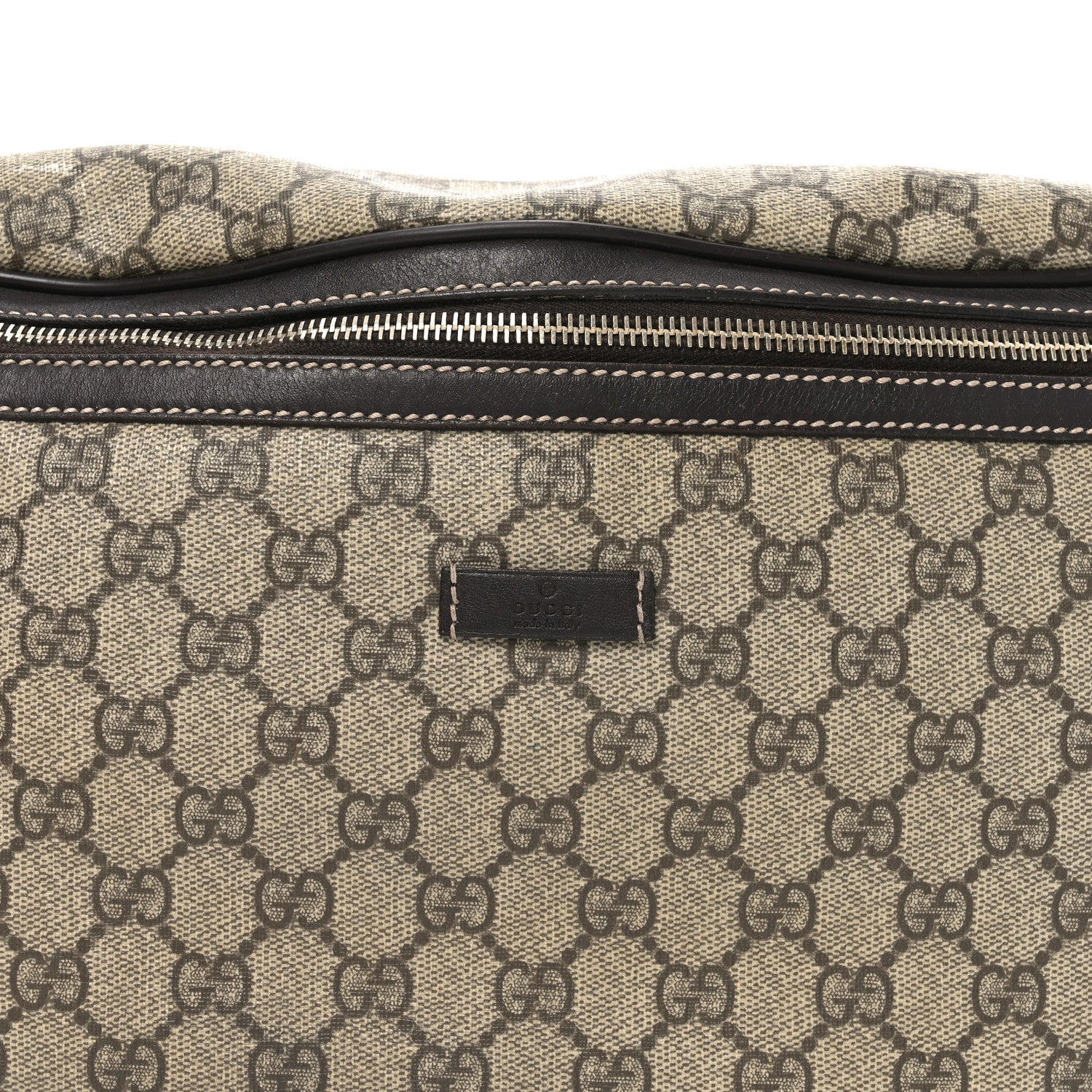 GG Supreme Monogram Belt Bag Dark Brown