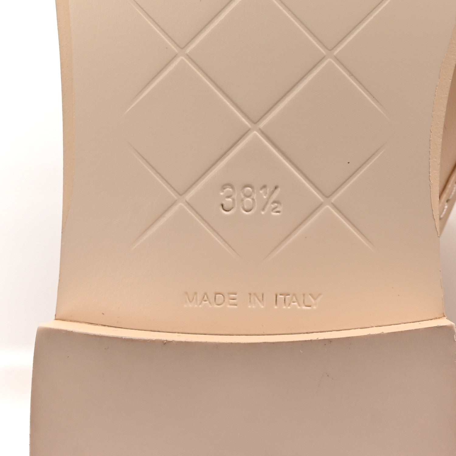 Lambskin Quilted CC Turnlock Mules 38.5 Light Beige