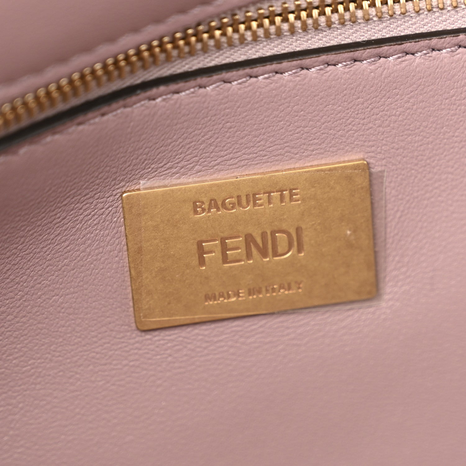 Nappa FF 1974 Embossed Baguette Mauve