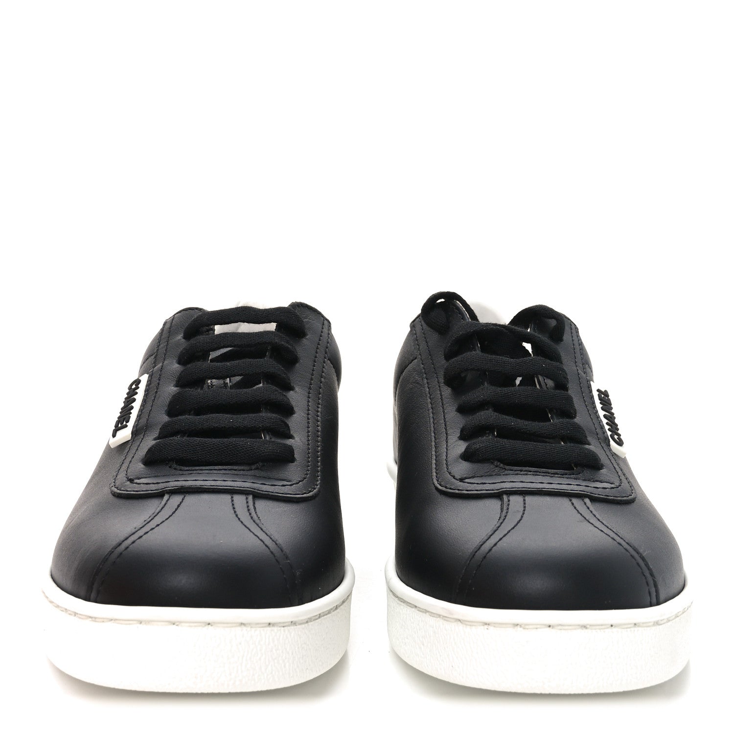 Calfskin CC Womens Sneakers 36.5 Black