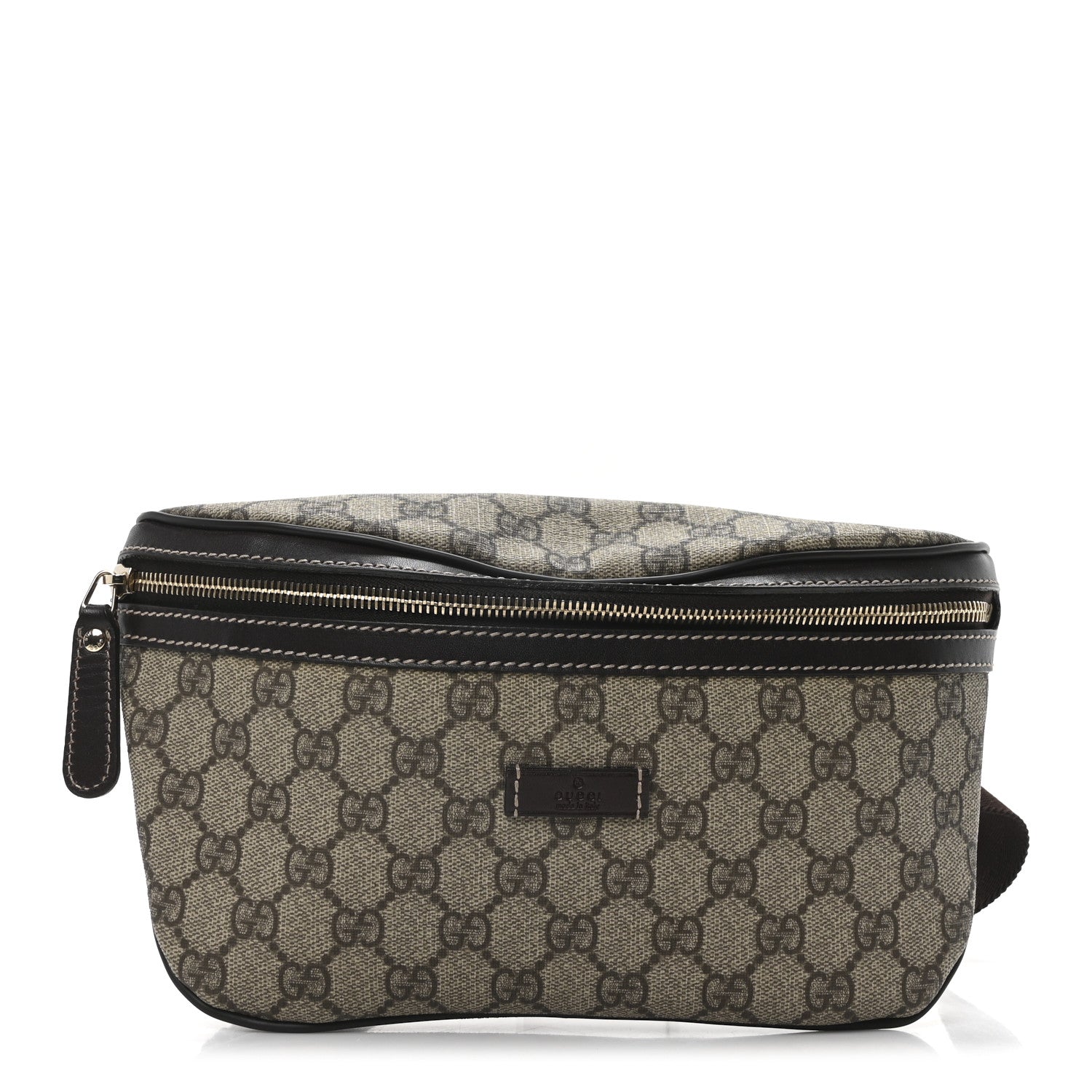 GG Supreme Monogram Belt Bag Dark Brown