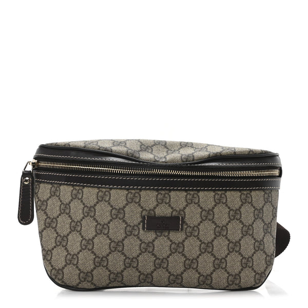 GG Supreme Monogram Belt Bag Dark Brown