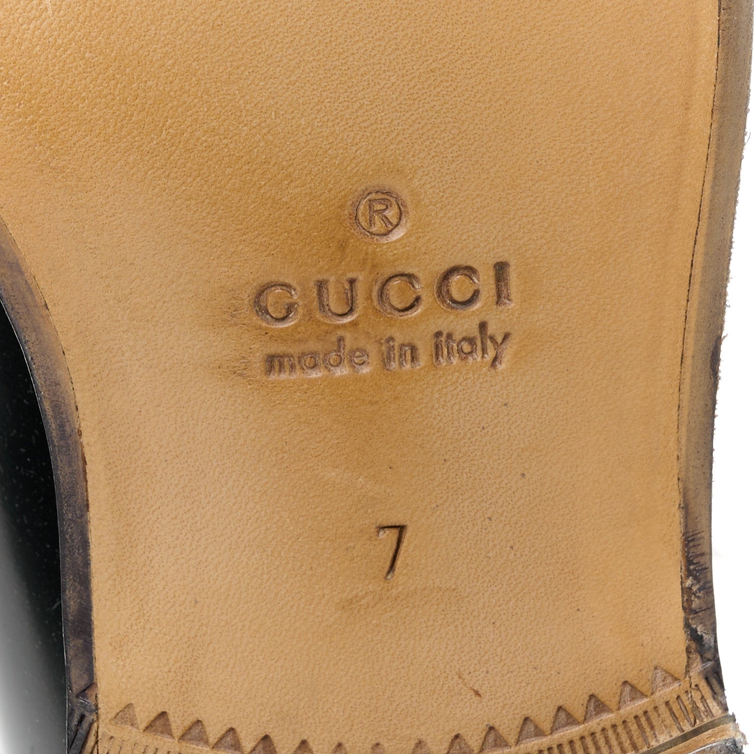 Calfskin Mens Interlocking G Millennial Ribot Loafers 7 Black