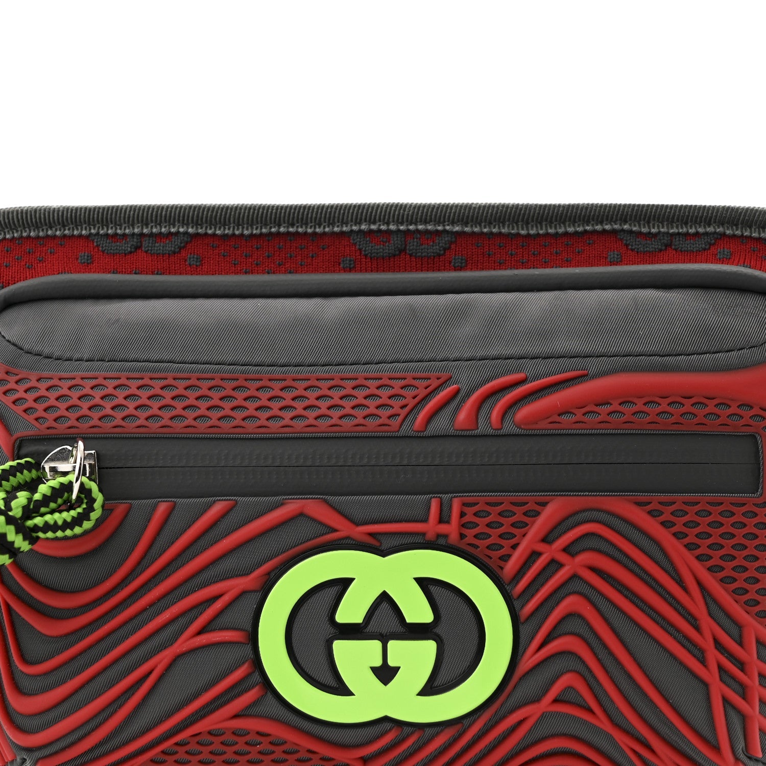 Jersey GG Monogram All Over Sporty Belt Bag Red Multicolor