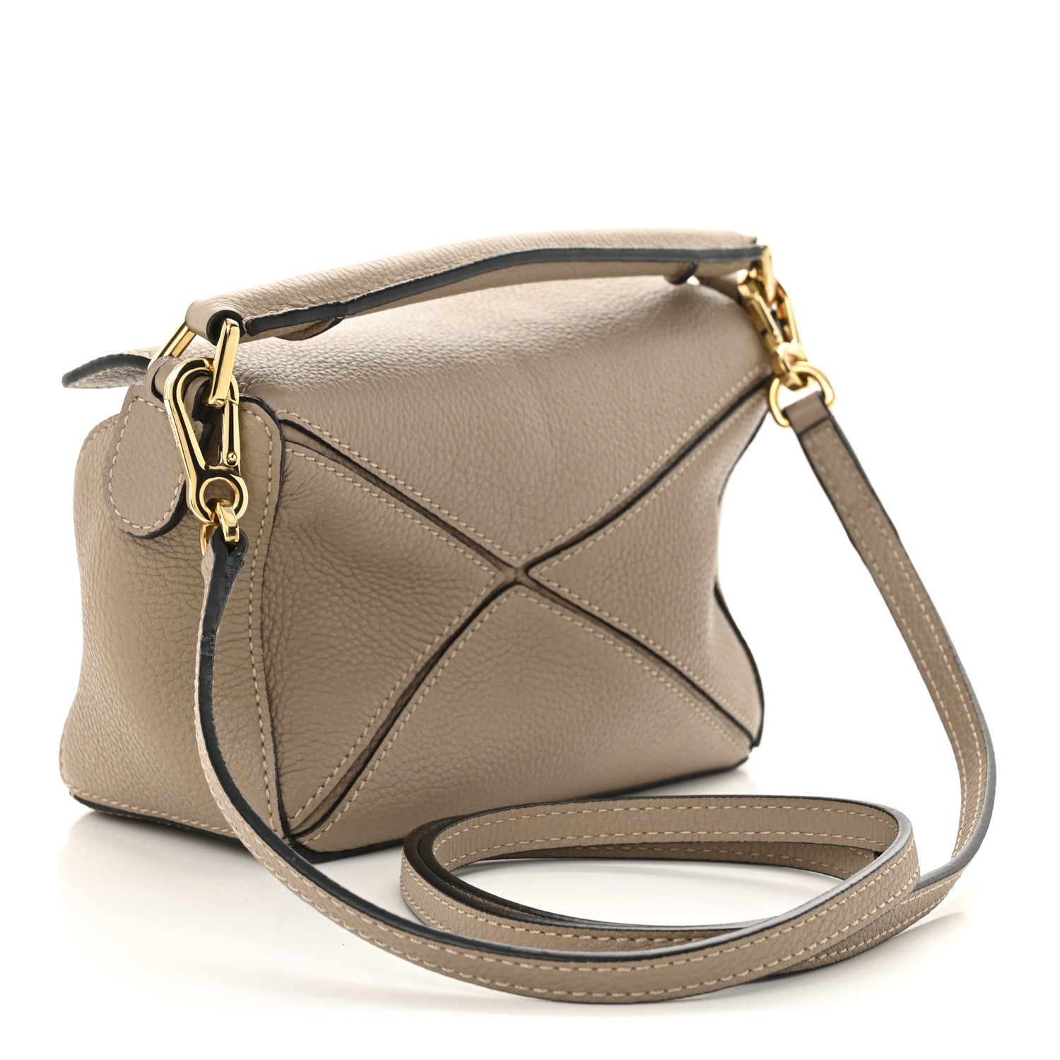Calfskin Mini Puzzle Bag Sand