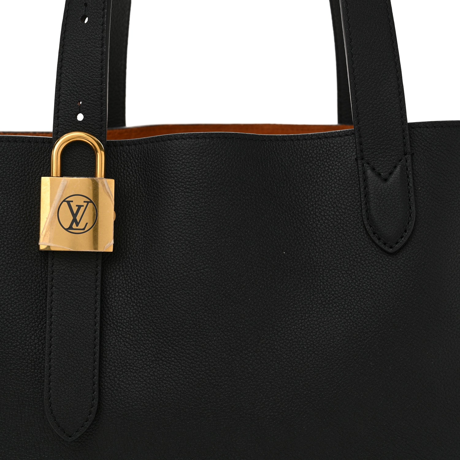 Grained Calfskin Low Key Cabas MM Black