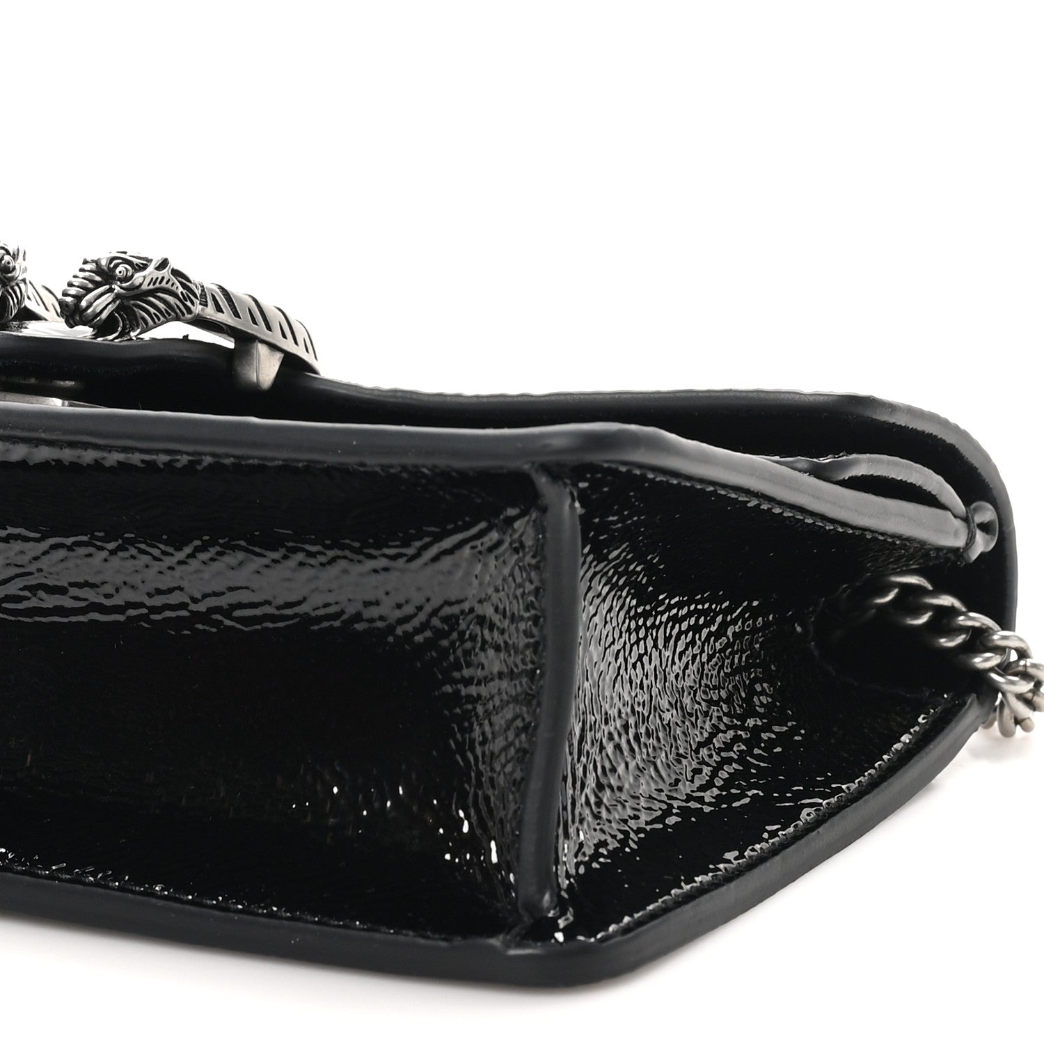 Crinkled Patent Mini Dionysus Shoulder Bag Black