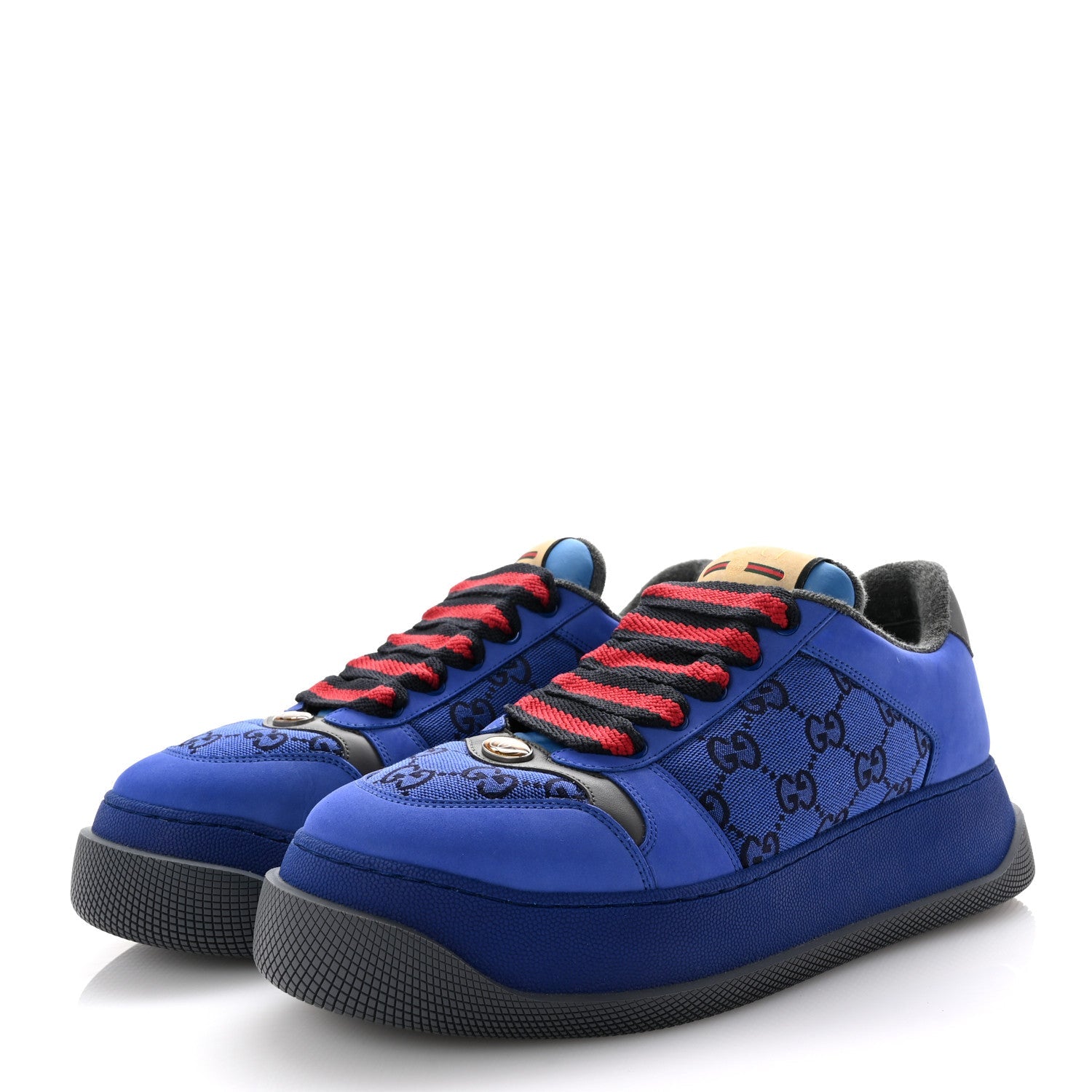 Monogram Nubuck Miro Soft Calfskin Mens Screener 50mm Sneakers 9.5 Imperial Blue Graphite Grey