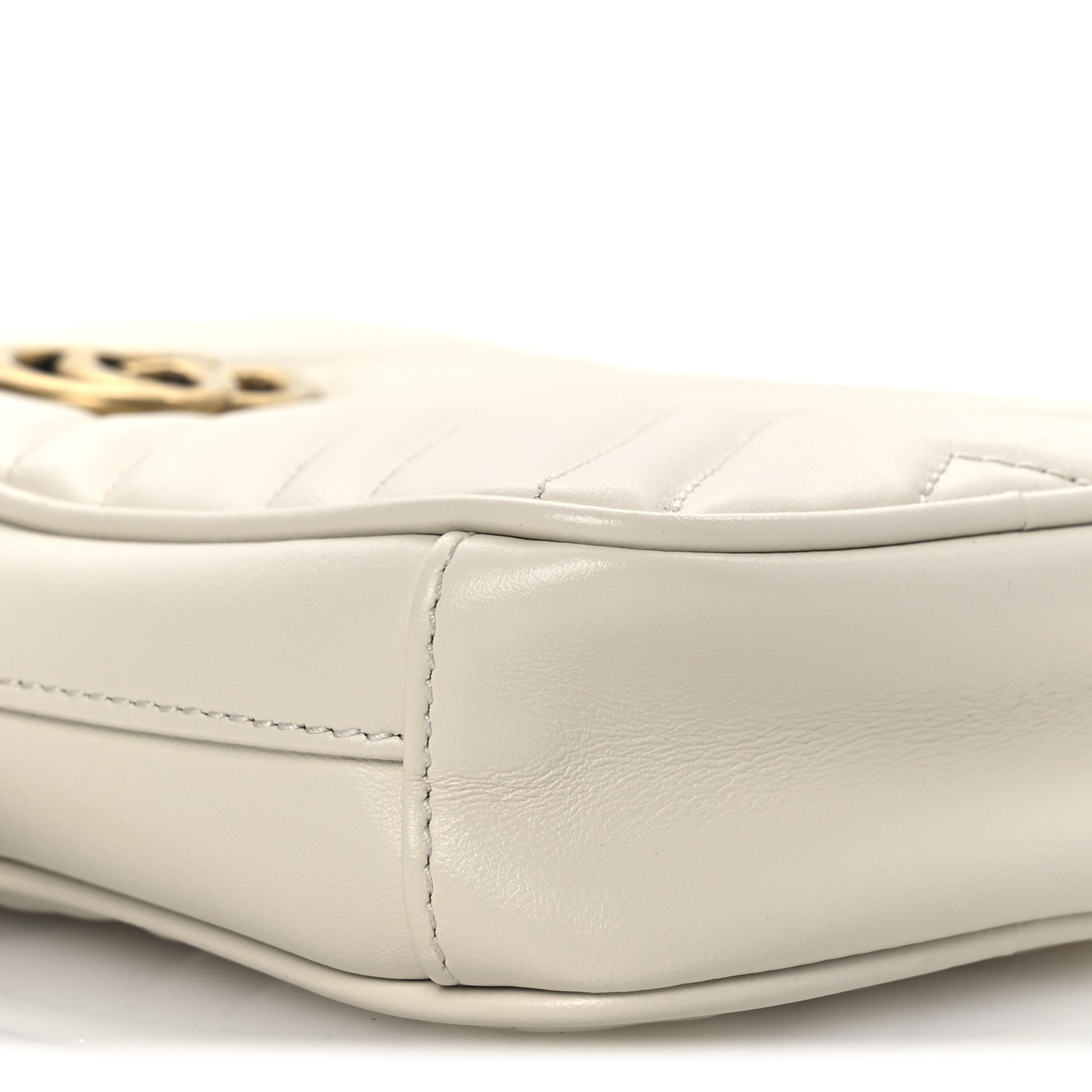 Calfskin Matelasse GG Marmont Mini Bag Coin Purse Mystic White Perfect Pink