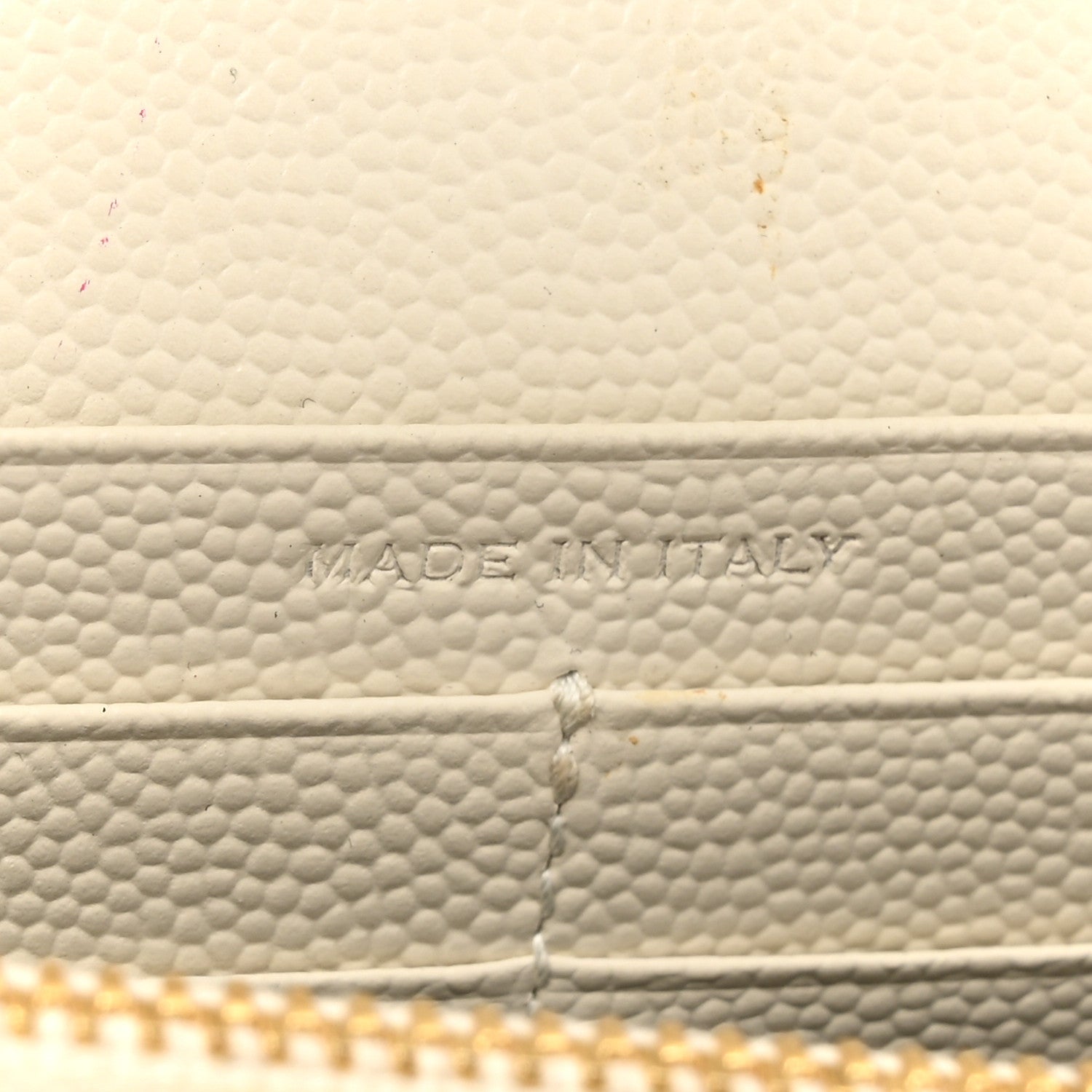 Grain De Poudre Matelasse Chevron Monogram Chain Wallet Crema Soft