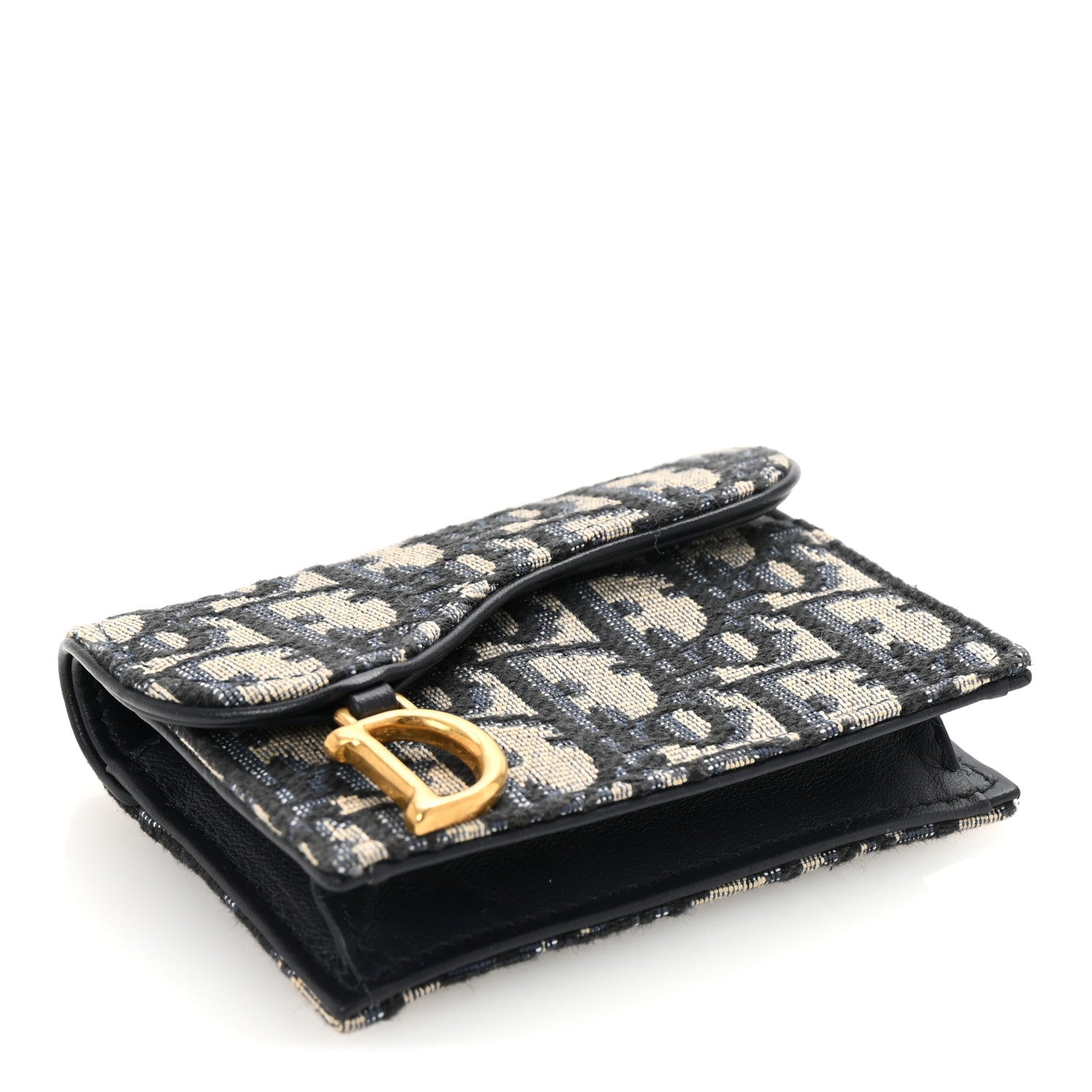 Oblique Saddle Bloom Card Holder Blue