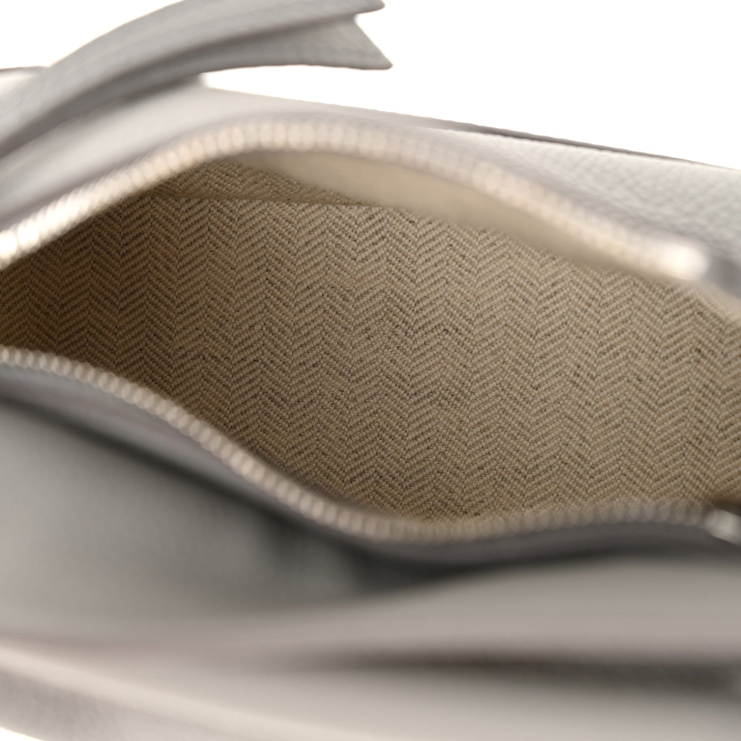 Soft Grained Calfskin Mini Puzzle Edge Bag Pearl Grey