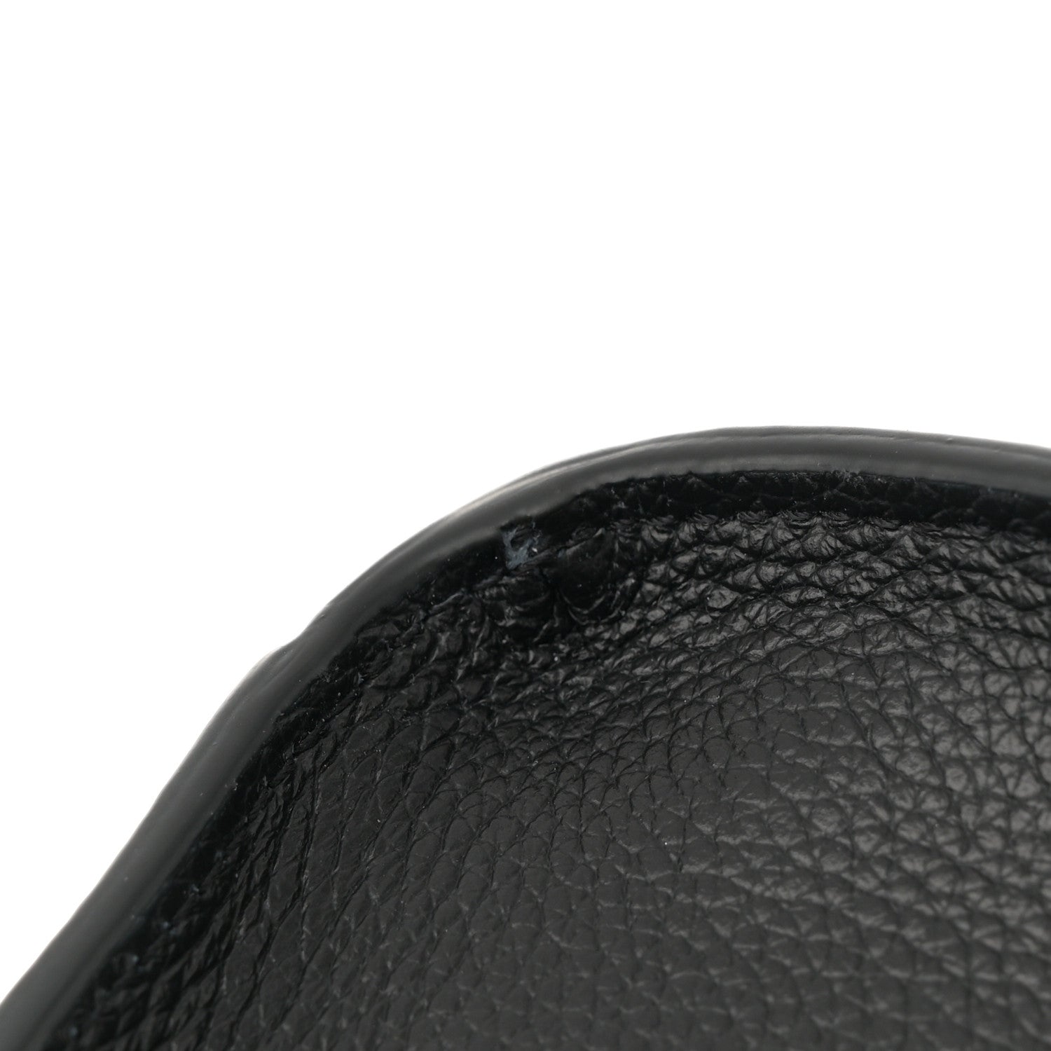 Grained Calfskin Snakeskin Embossed Virtus Top Handle Tote Black