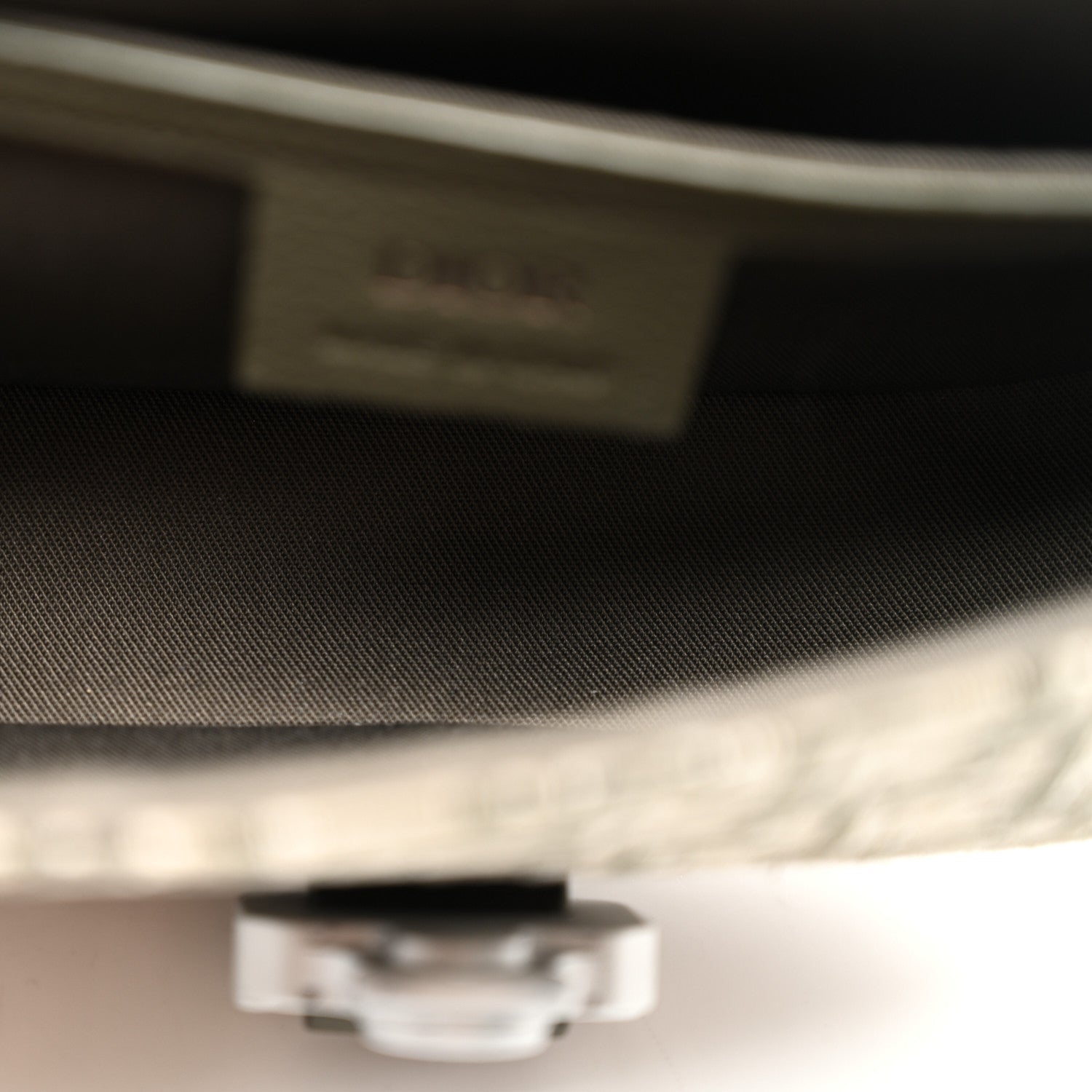 Oblique Jacquard Grained Calfskin Mini Saddle Messenger Bag With Flap Green