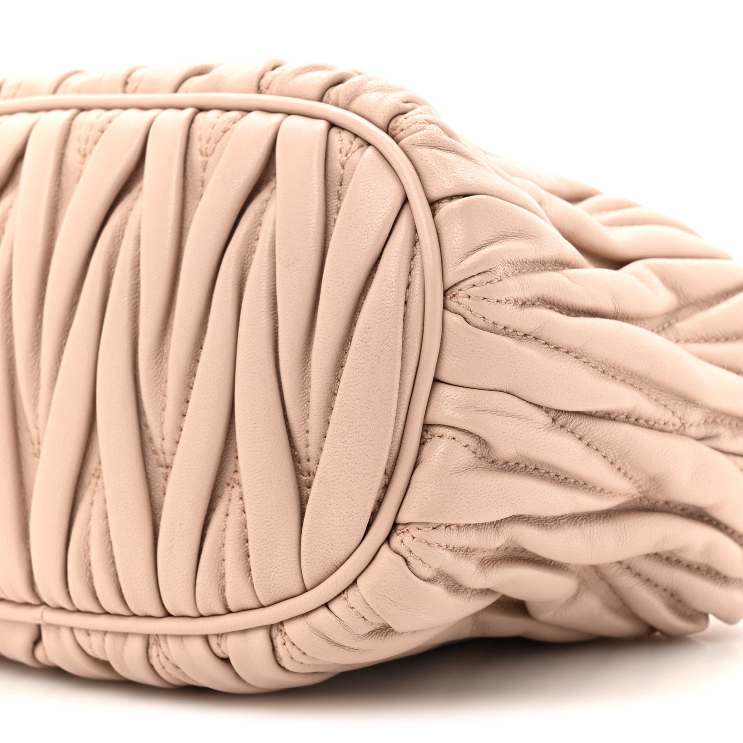 Nappa Matelasse Pouch Powder Pink