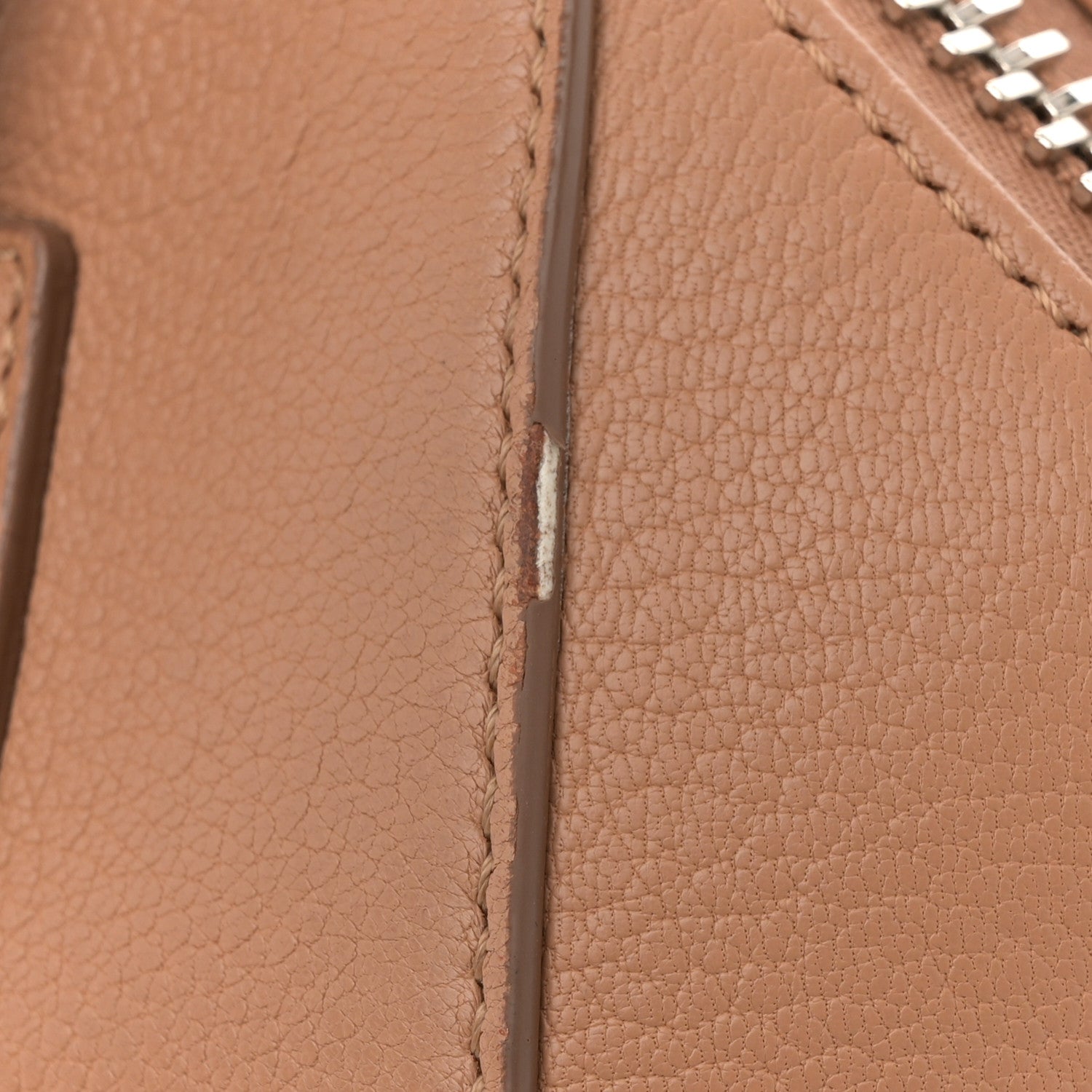 Sugar Goatskin Mini Antigona Medium Beige