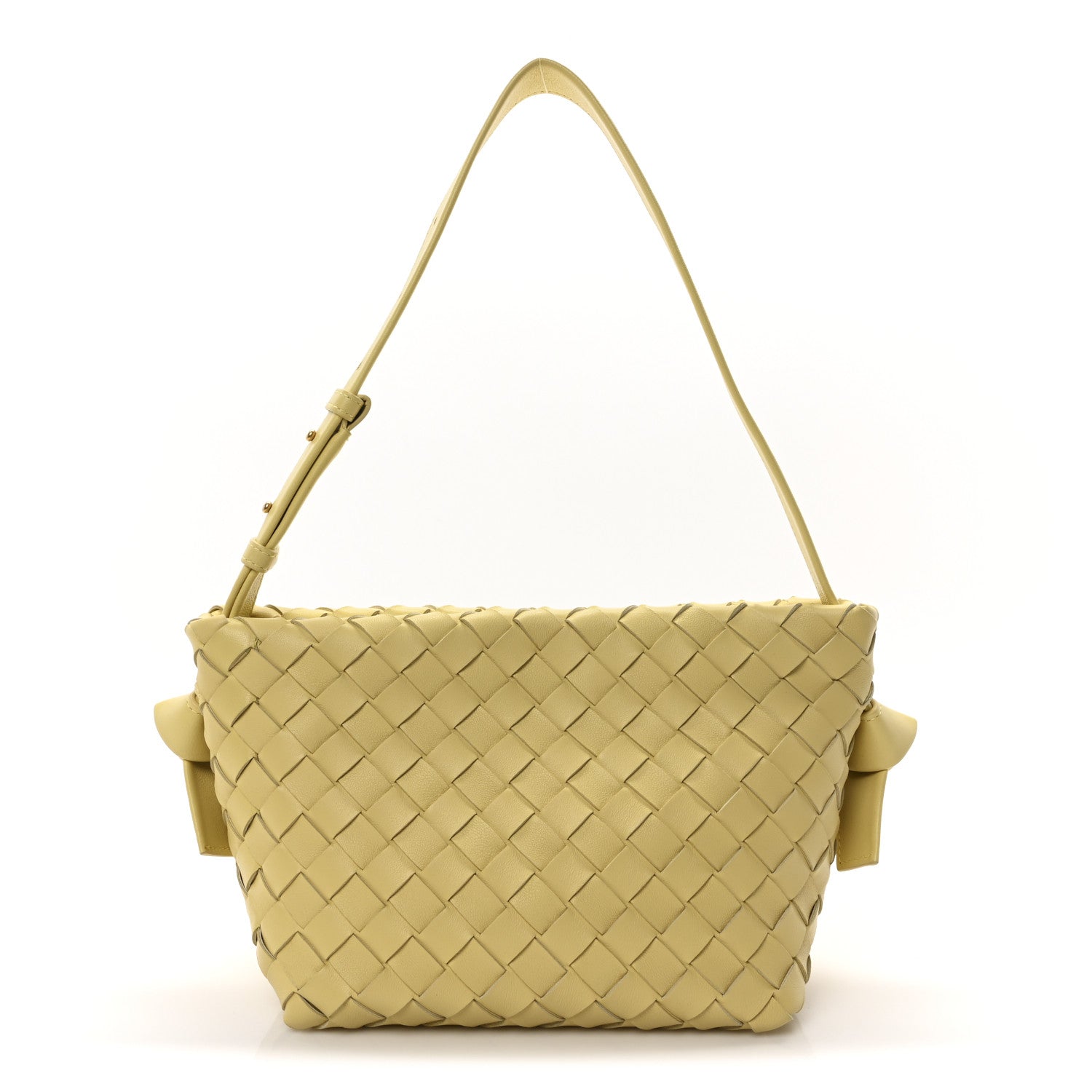 Nappa Intrecciato Tie Shoulder Bag Ice Cream
