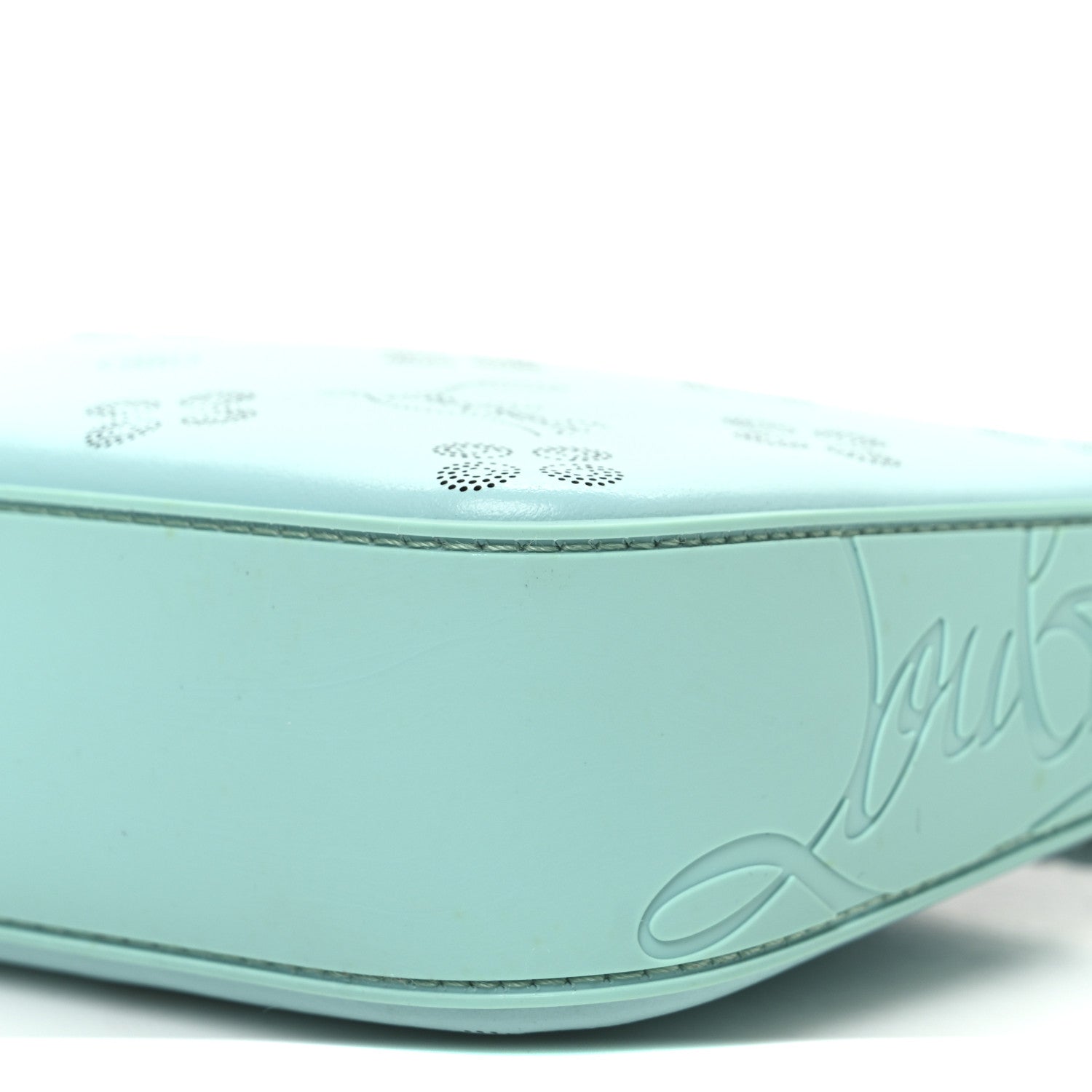 Calfskin Loubinthesky Perforated Shoulder Bag Bermuda