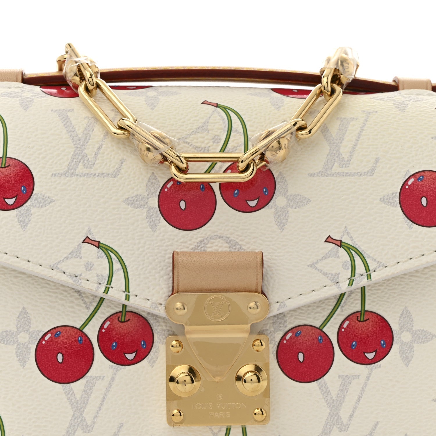 LV X TM Monogram Cerises Pochette Metis East West White