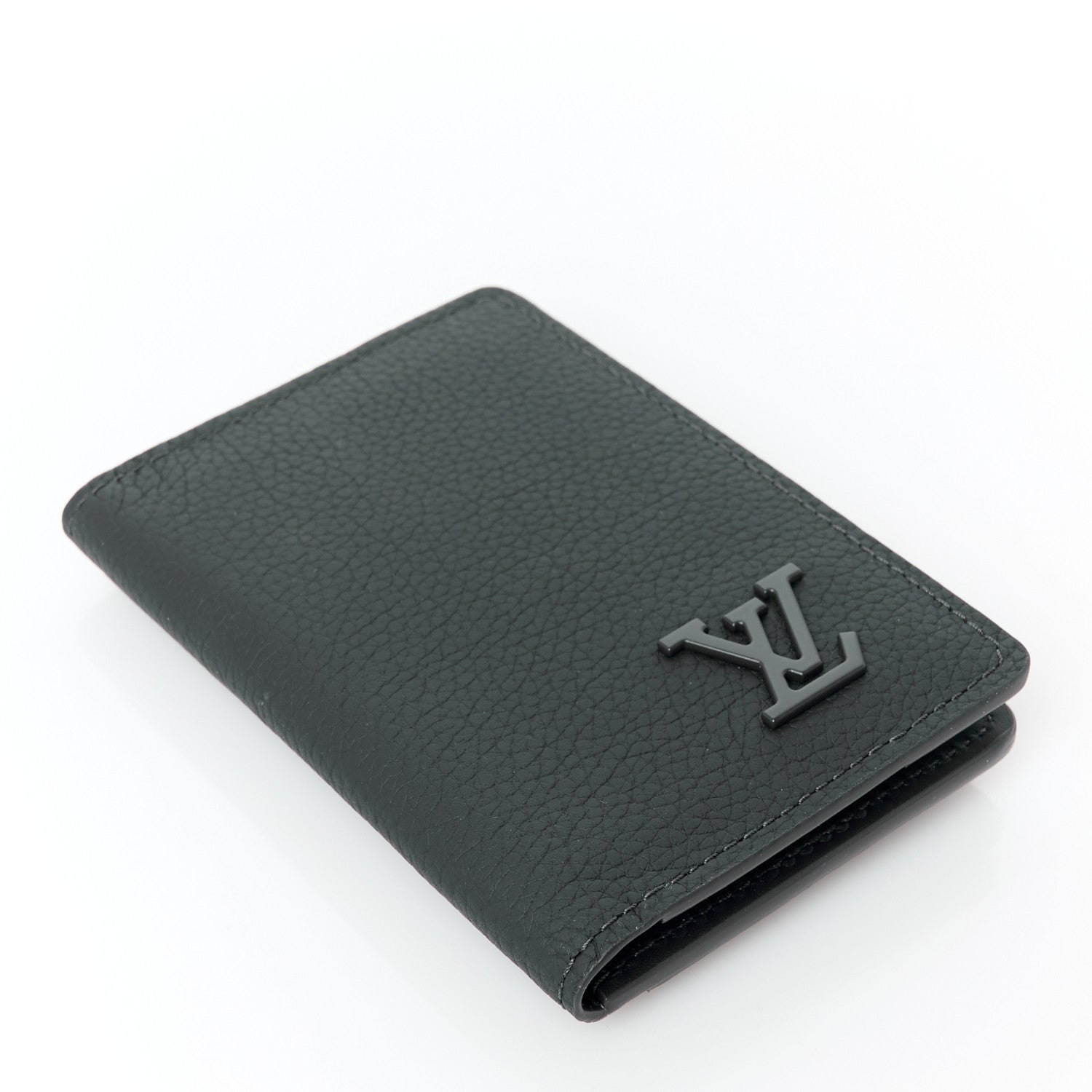 Grained Calfskin Aerogram Pocket Organizer Navy Blue