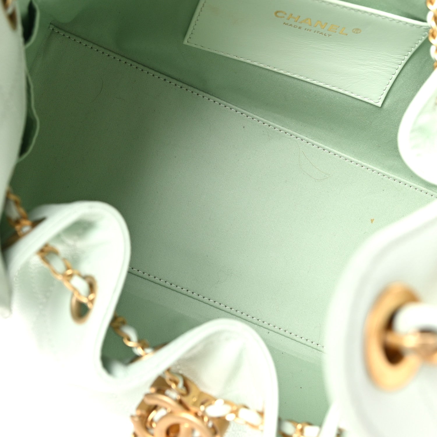 Caviar Quilted Small Chanel 25 Handbag Light Green