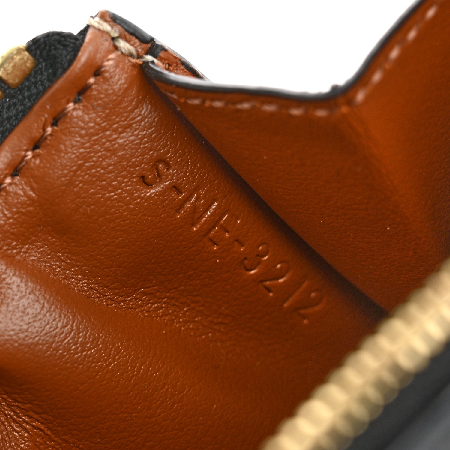 Triomphe Canvas Zipped Card Holder Tan