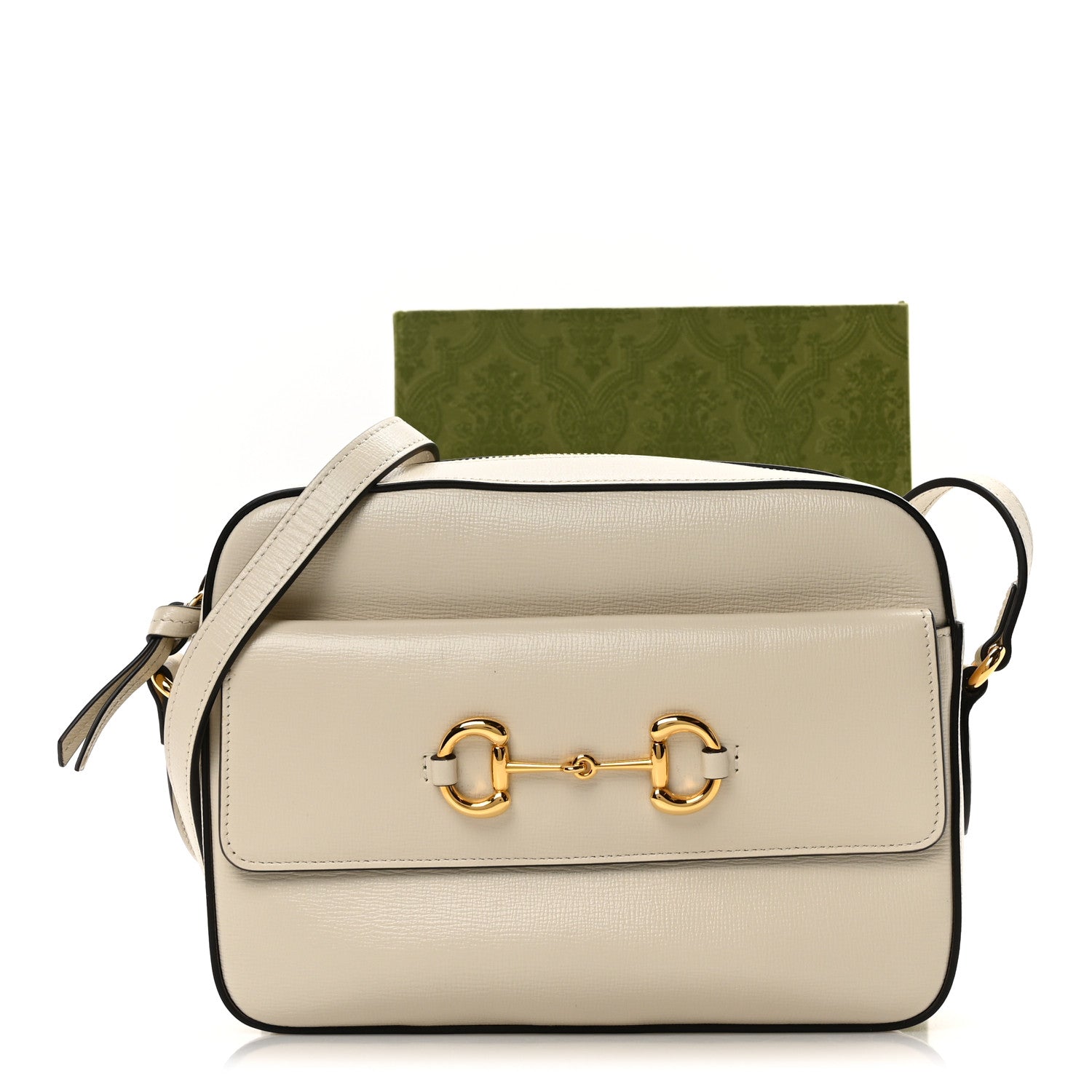 Azalea Calfskin Small Horsebit 1955 Shoulder Bag Mystic White
