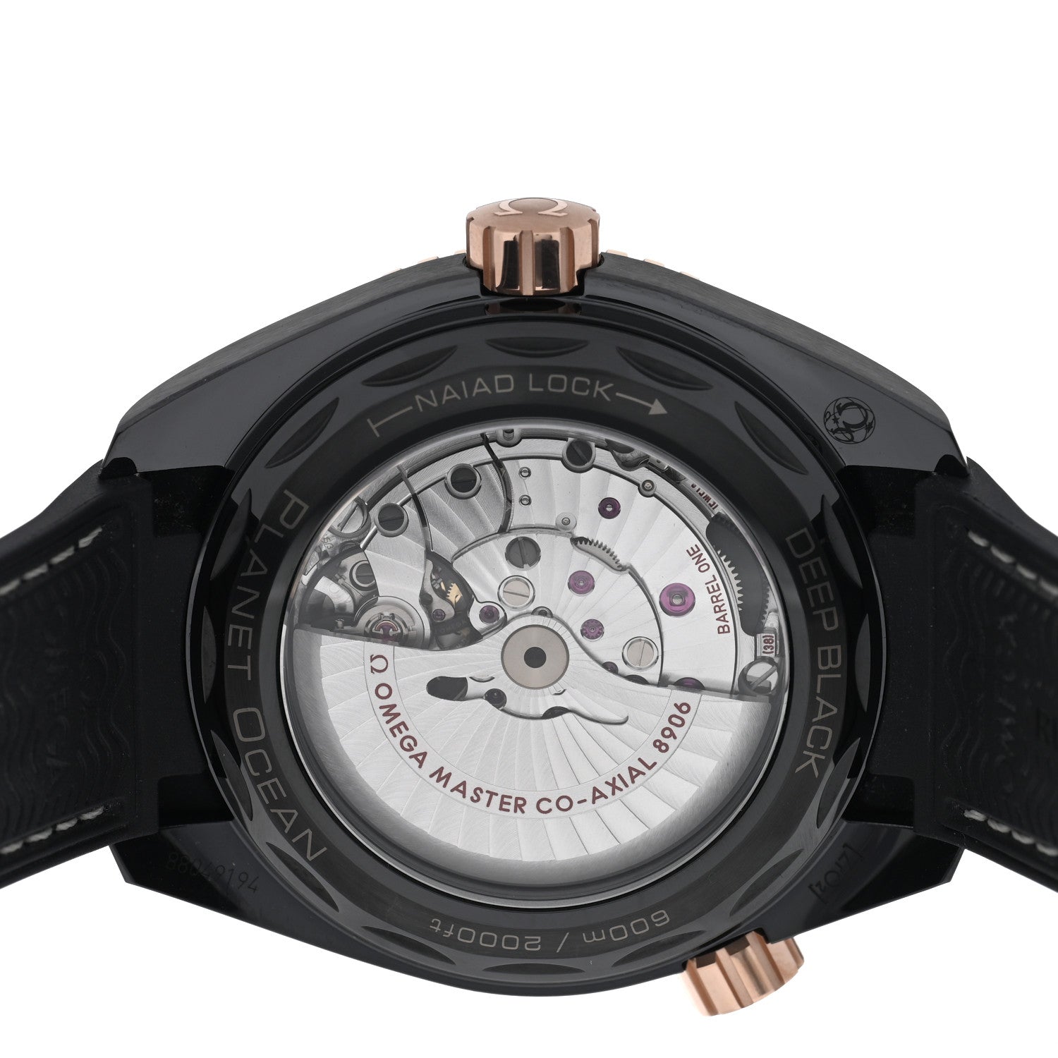 Ceramic 18K Sedna Gold Alligator 45.5mm Seamaster Planet Ocean Automatic Watch Black 215.63.46.22.01.001