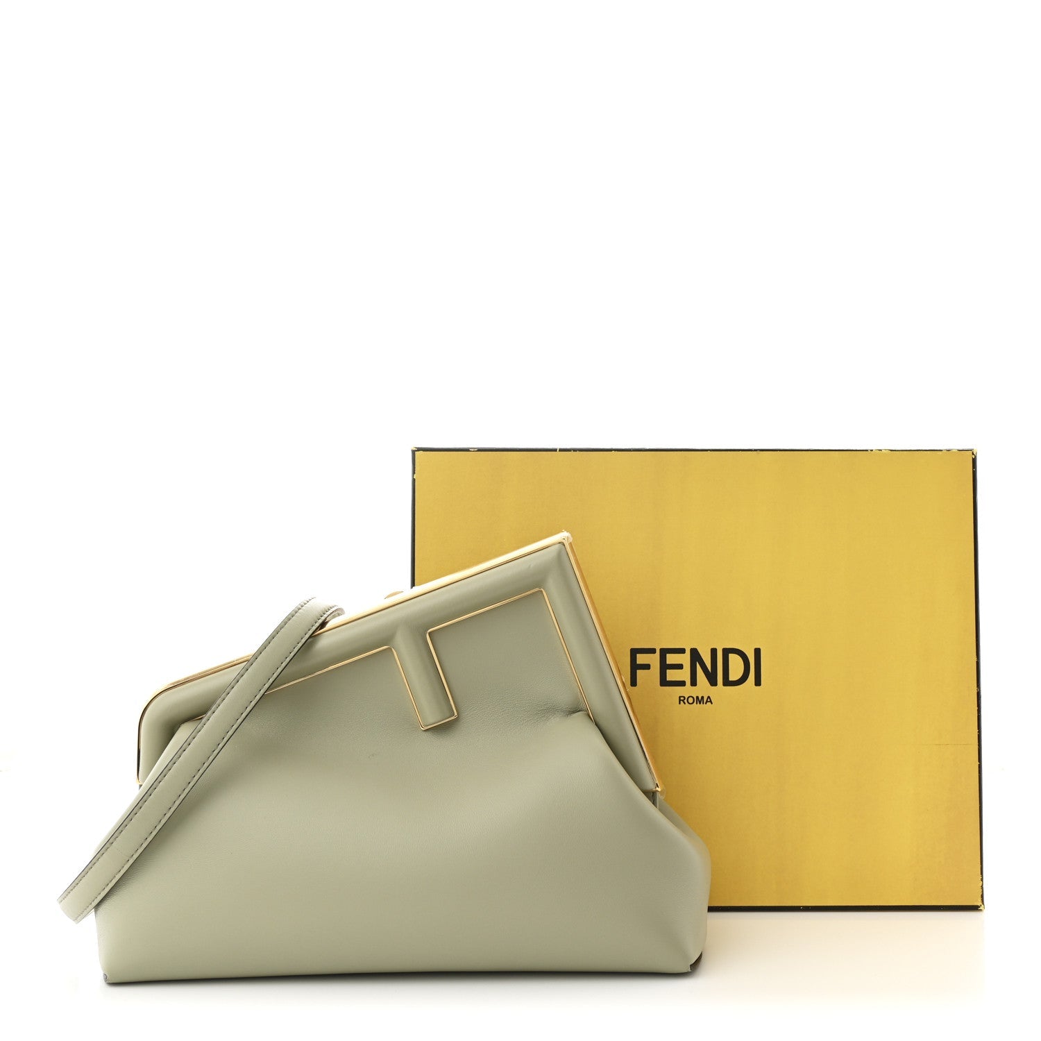 Shiny Nappa Midi Fendi First Green Tea