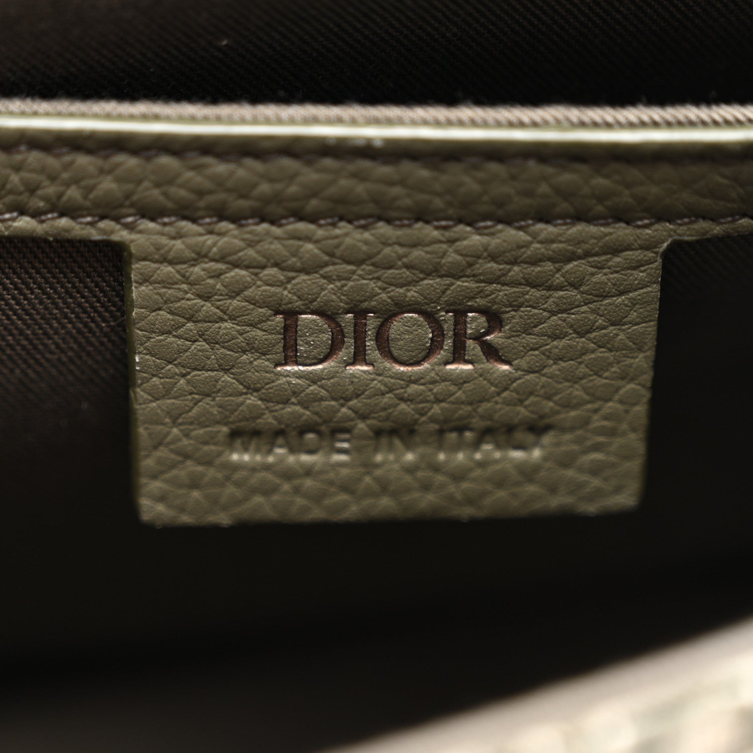 Oblique Jacquard Grained Calfskin Mini Saddle Messenger Bag With Flap Green