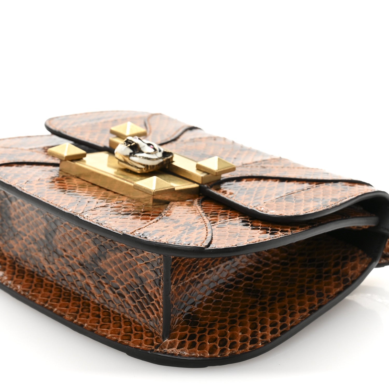 Elaphe Radiata Crystal Small Osiride Shoulder Bag Bright Cuir Ruby