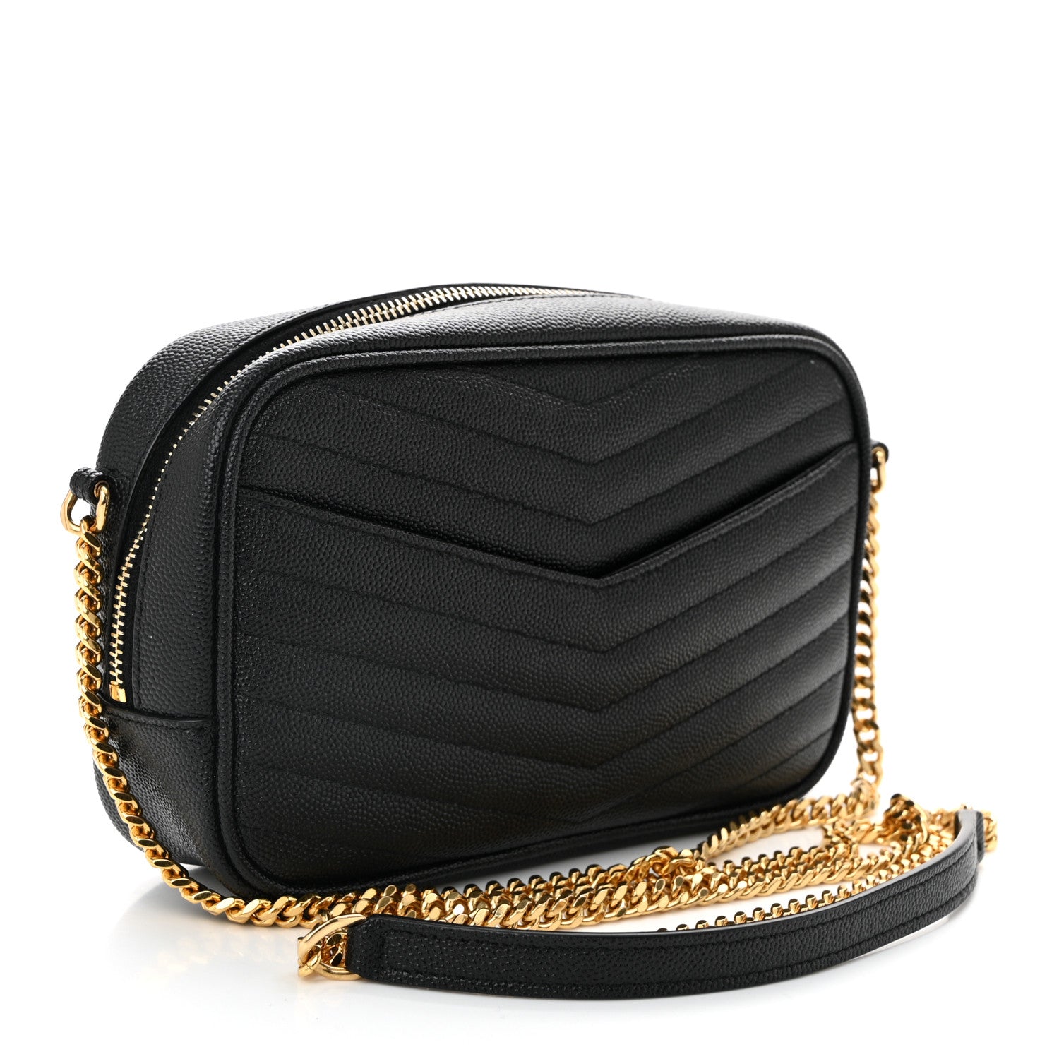 Grain De Poudre Matelasse Monogram Mini Lou Camera Bag Black