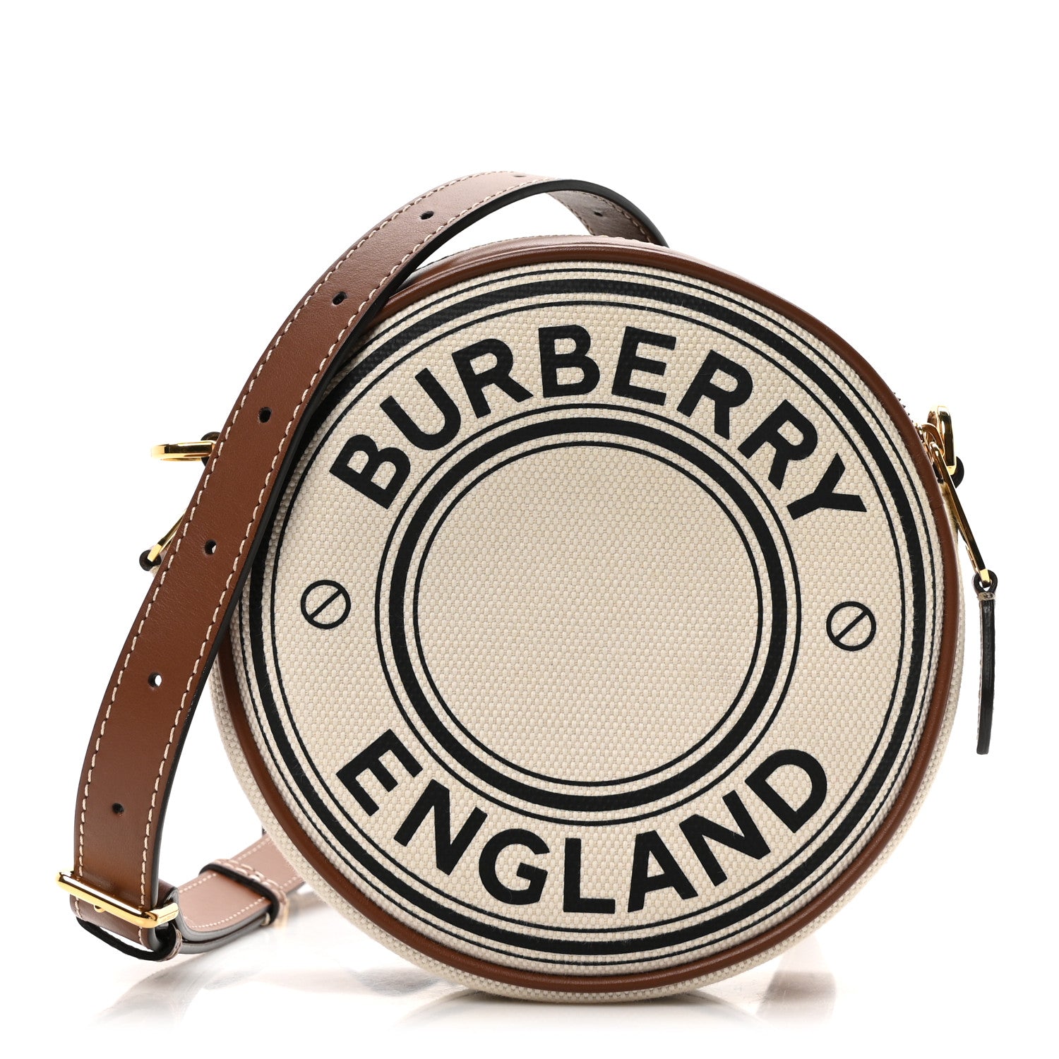 Canvas Calfskin Louise Bag Natural