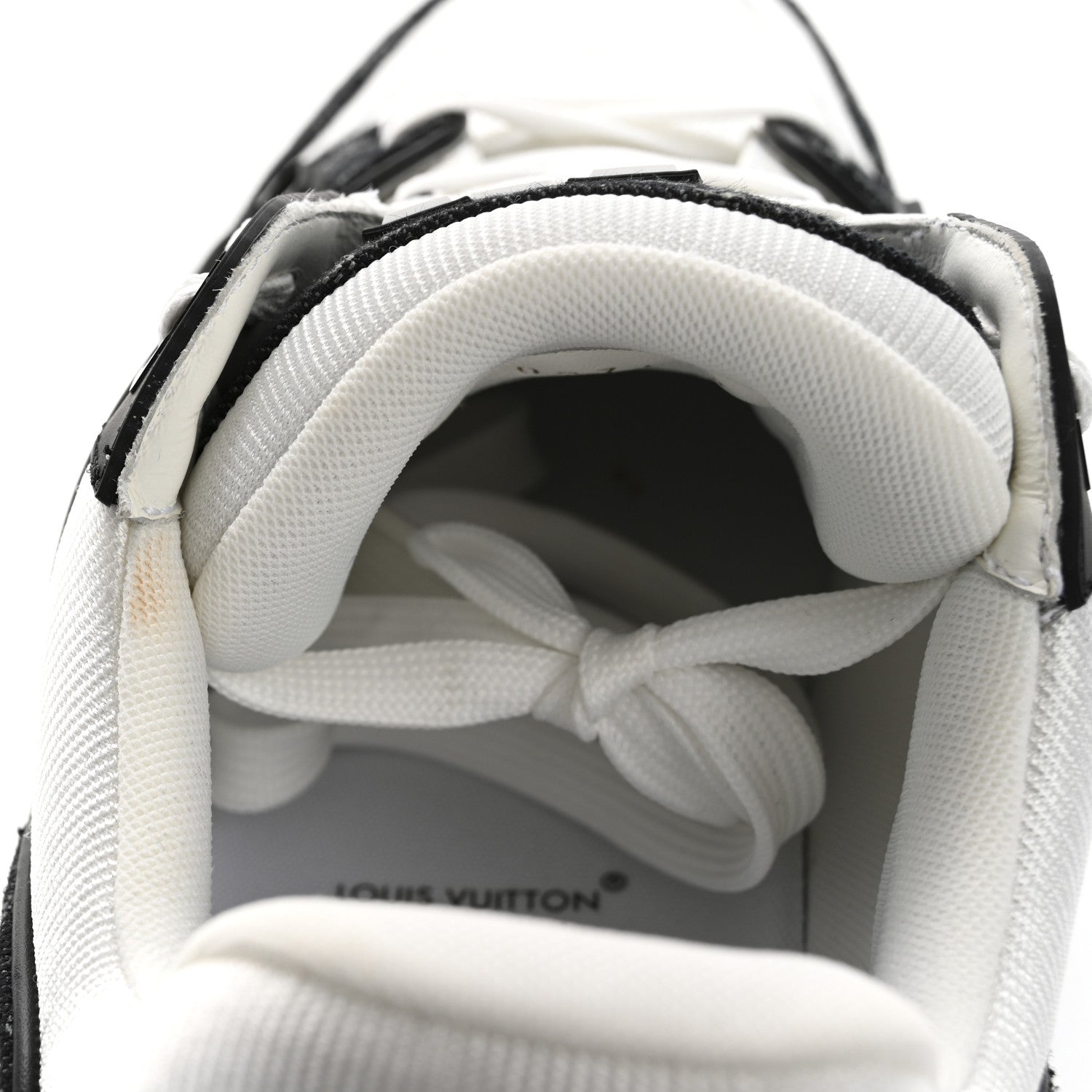 Calfskin Monogram Denim Mens LV Trainer Sneakers 9 Black