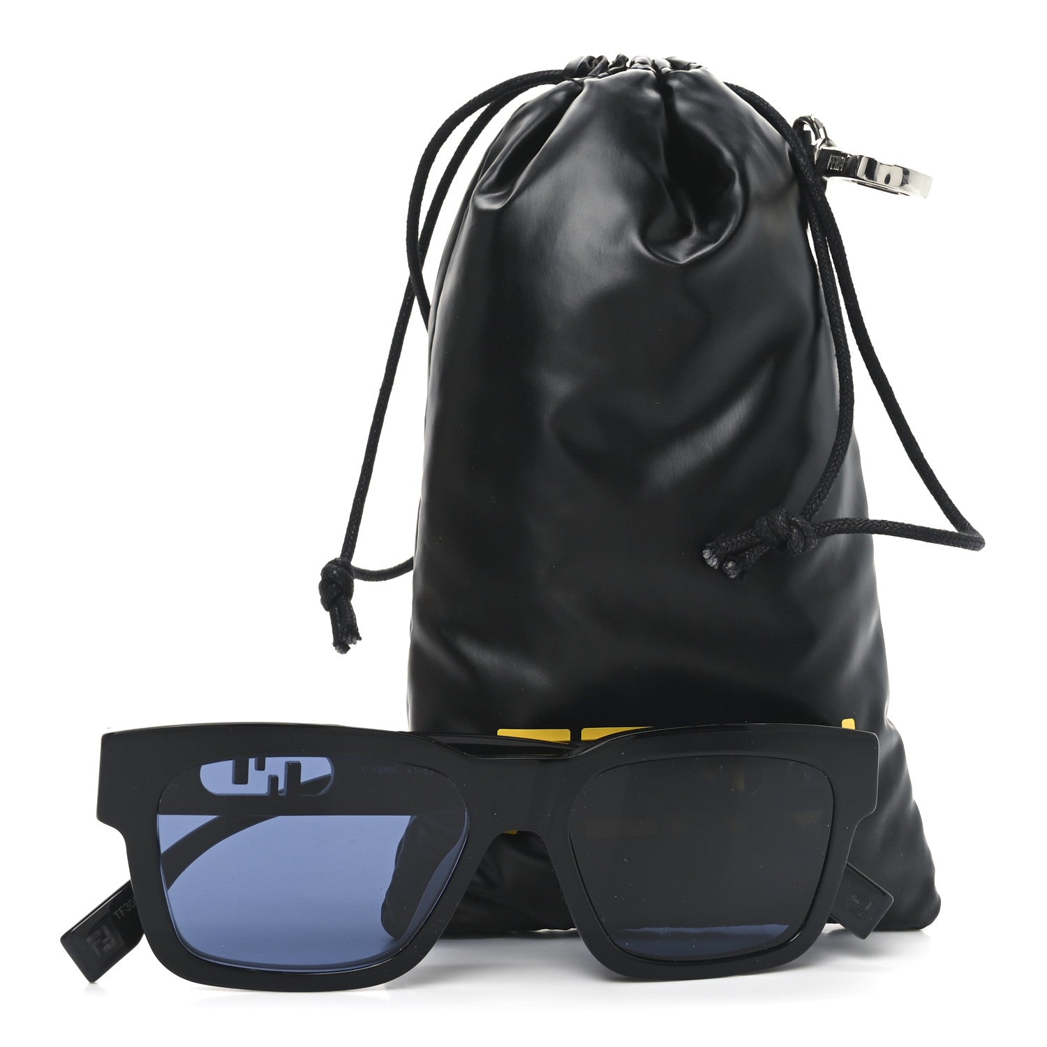 Acetate O'Lock Square Sunglasses FE40107I Black