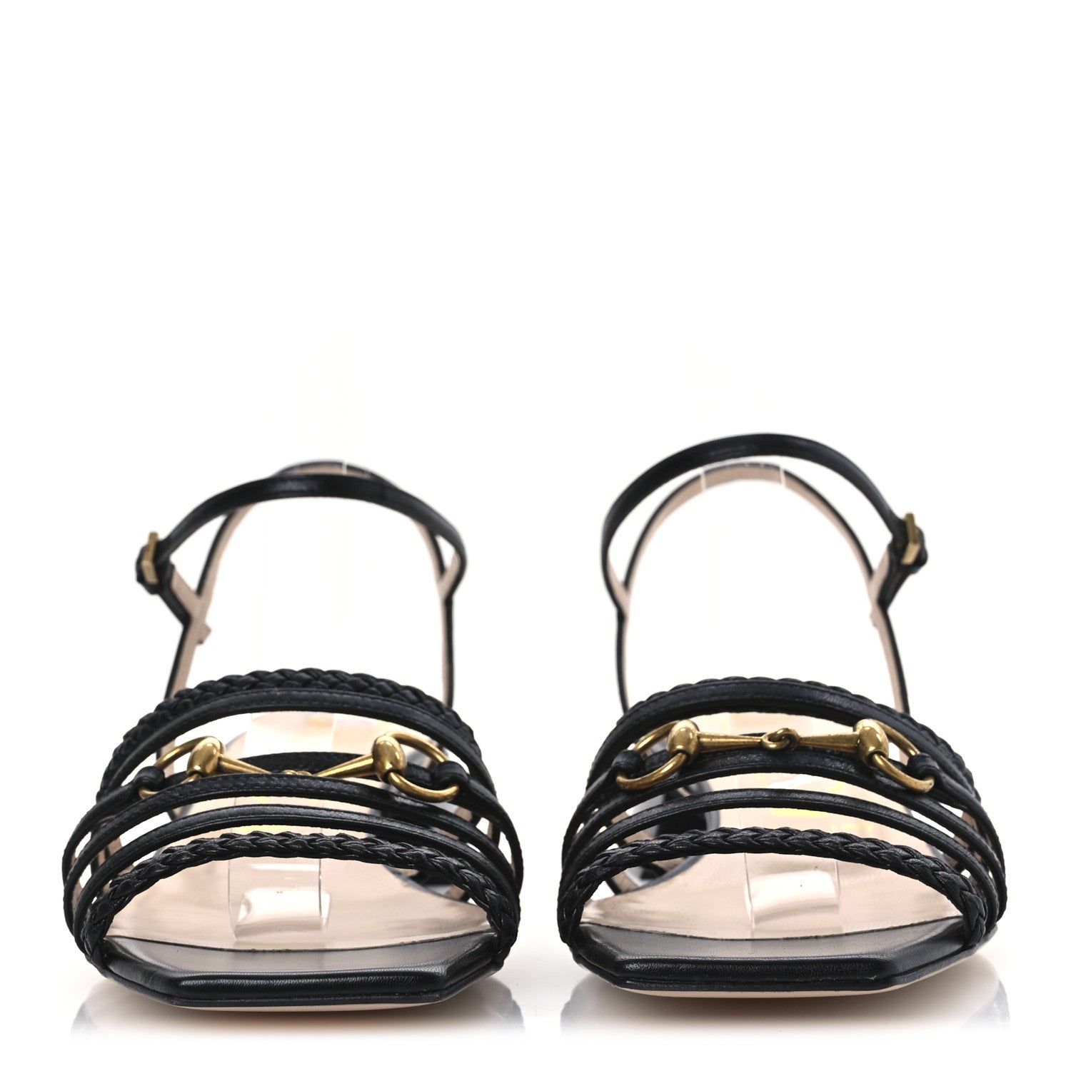 Malaga Kid Braided Ketty Horsebit Sandals 39 Black