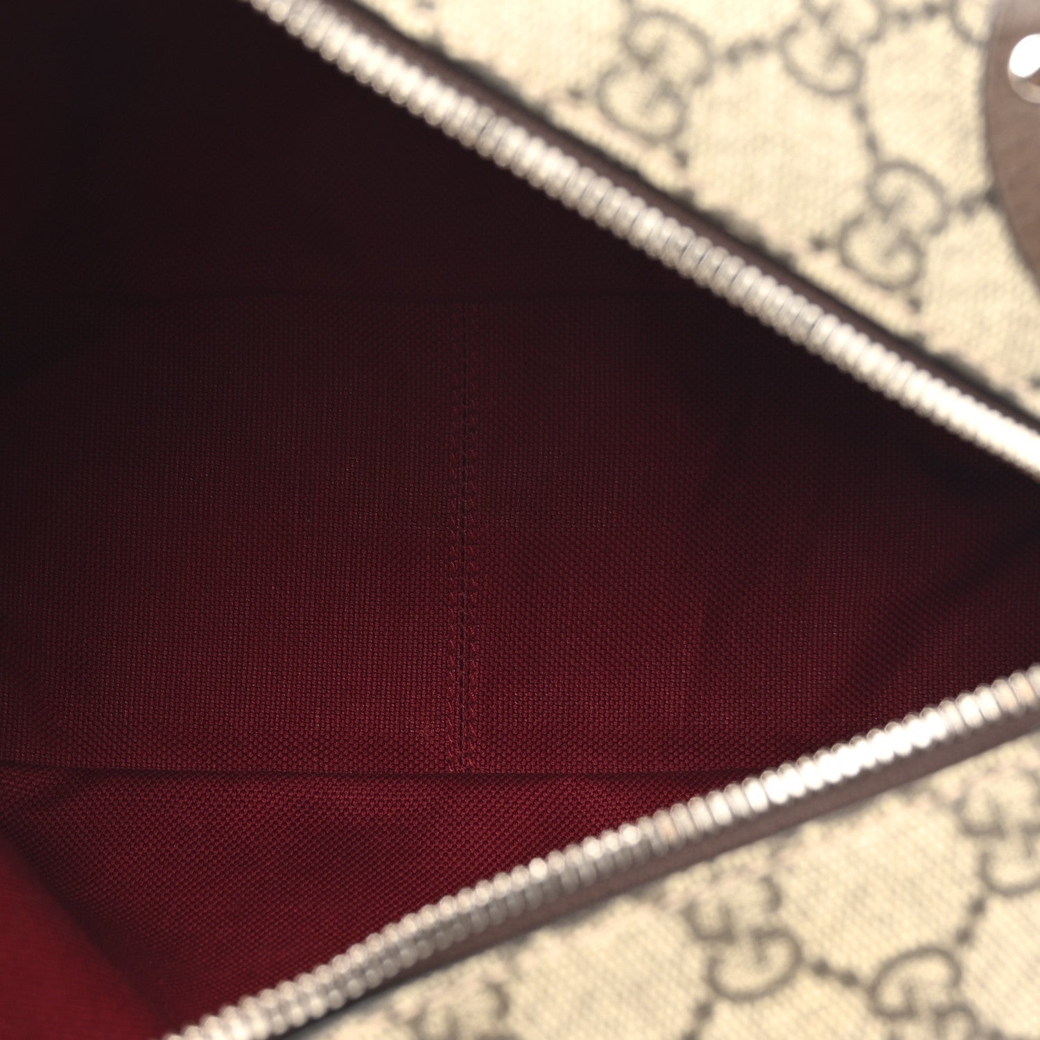 GG Supreme Monogram Textured Calfskin Square Messenger Bag Beige Ebony New Acero