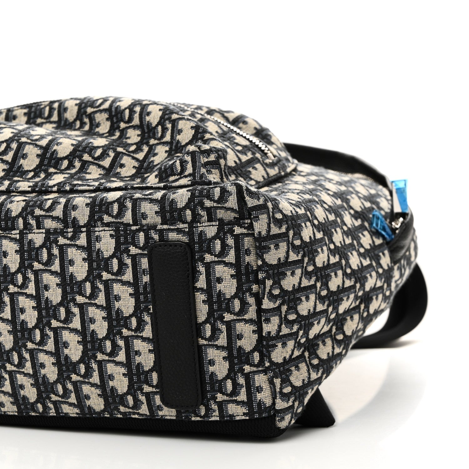 Oblique Calfskin Rider Backpack Beige Black