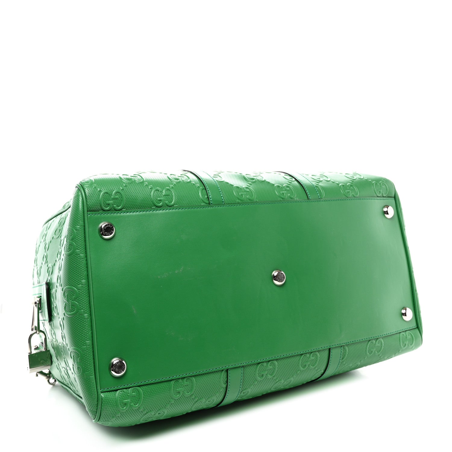 Calfskin GG Tennis Embossed Duffle Bag New Shamarock