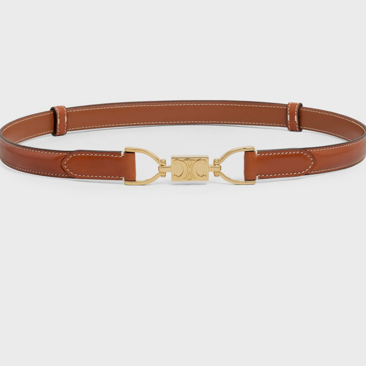 CEL Gold Buckle Belt 18mm Calfskin 176484