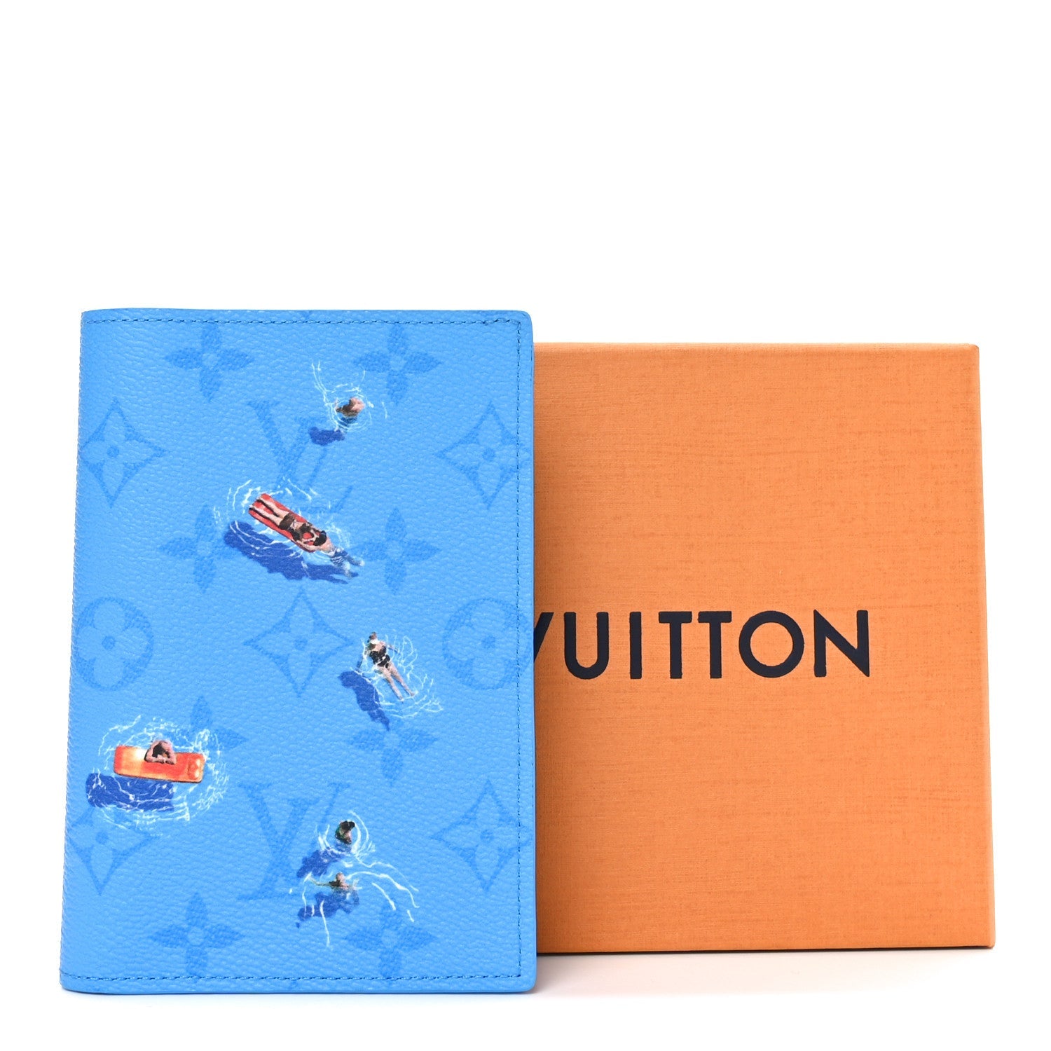 Monogram Sports Passport Cover Pool Blue