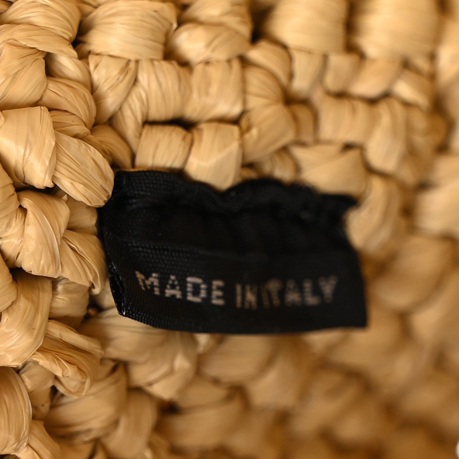 Yarn Raffia Effect Crochet Embroidered Logo Tote Messenger Bag Naturale