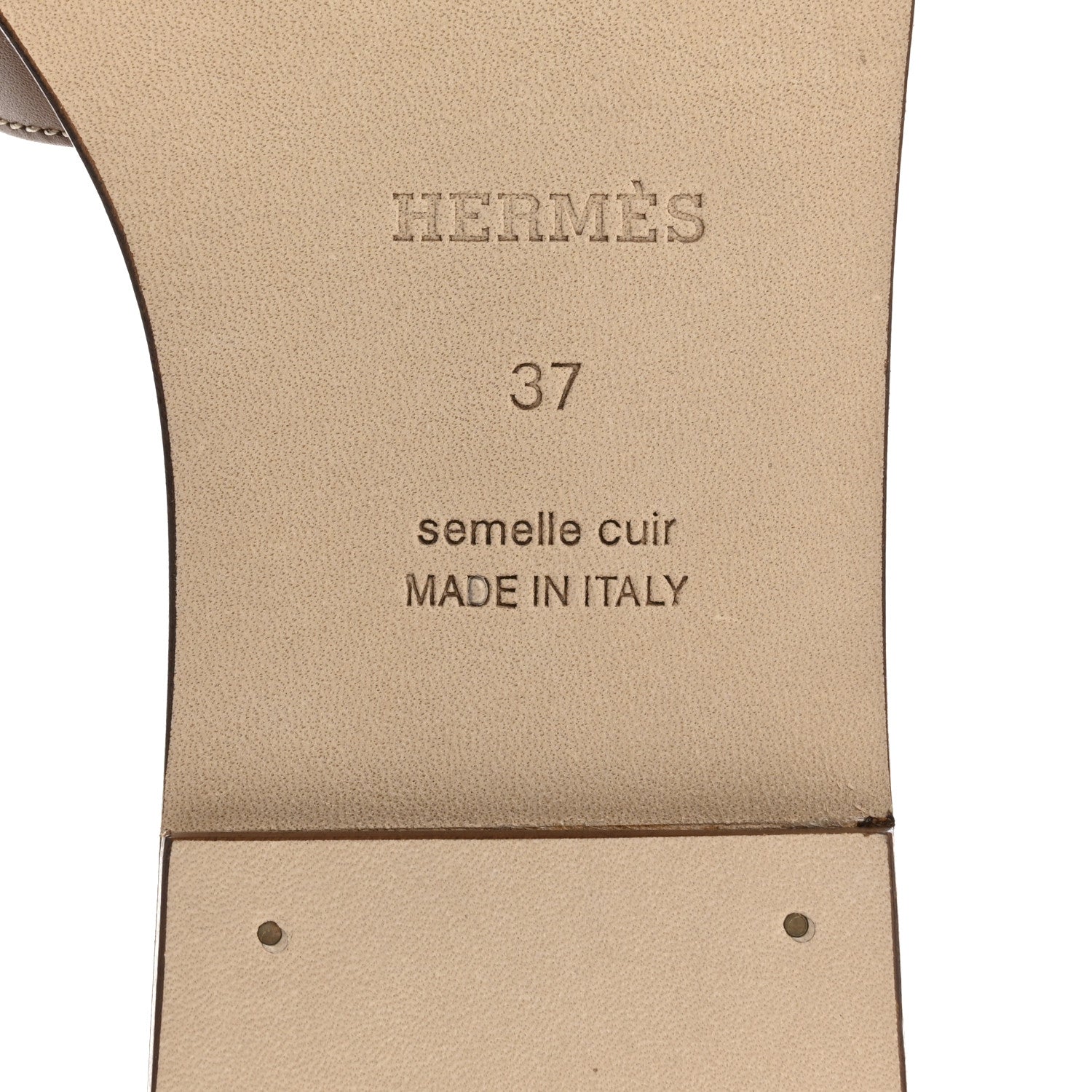 Box Calfskin Oran Sandals 37 Gold