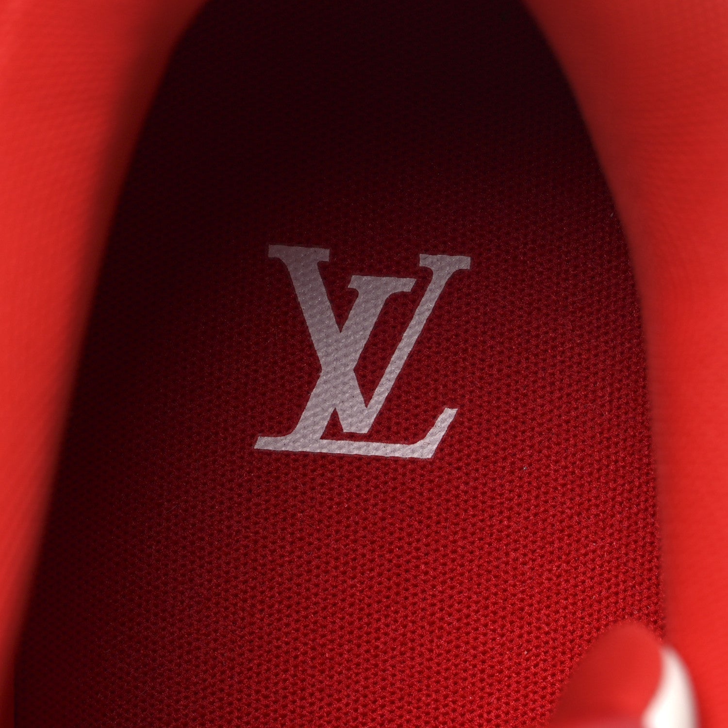 Calfskin Maxi Damier Mens Rivoli Sneakers 8 Orange White