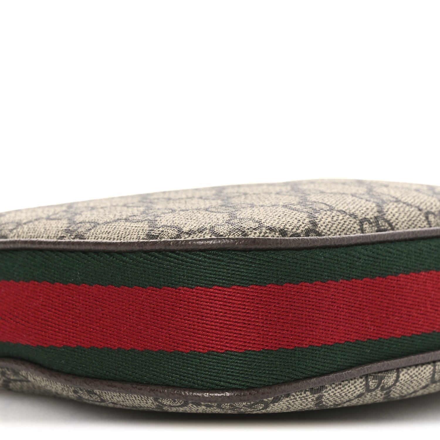 GG Supreme Monogram Textured Dollar Calfskin Web Mini Attache Bag Beige Ebony New Acero