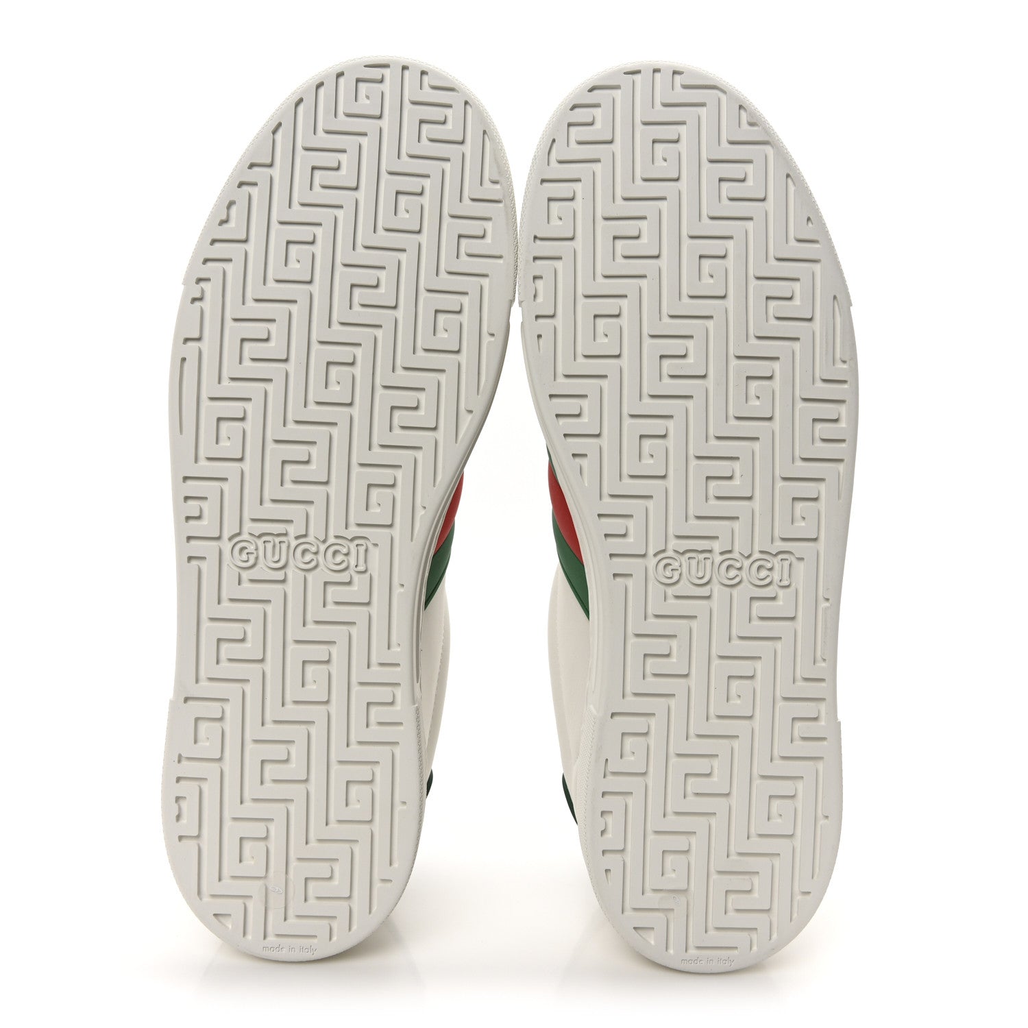 Ultralight Plume Calfskin Rubber Web Mens New Ace Sneakers 9 Green White Red