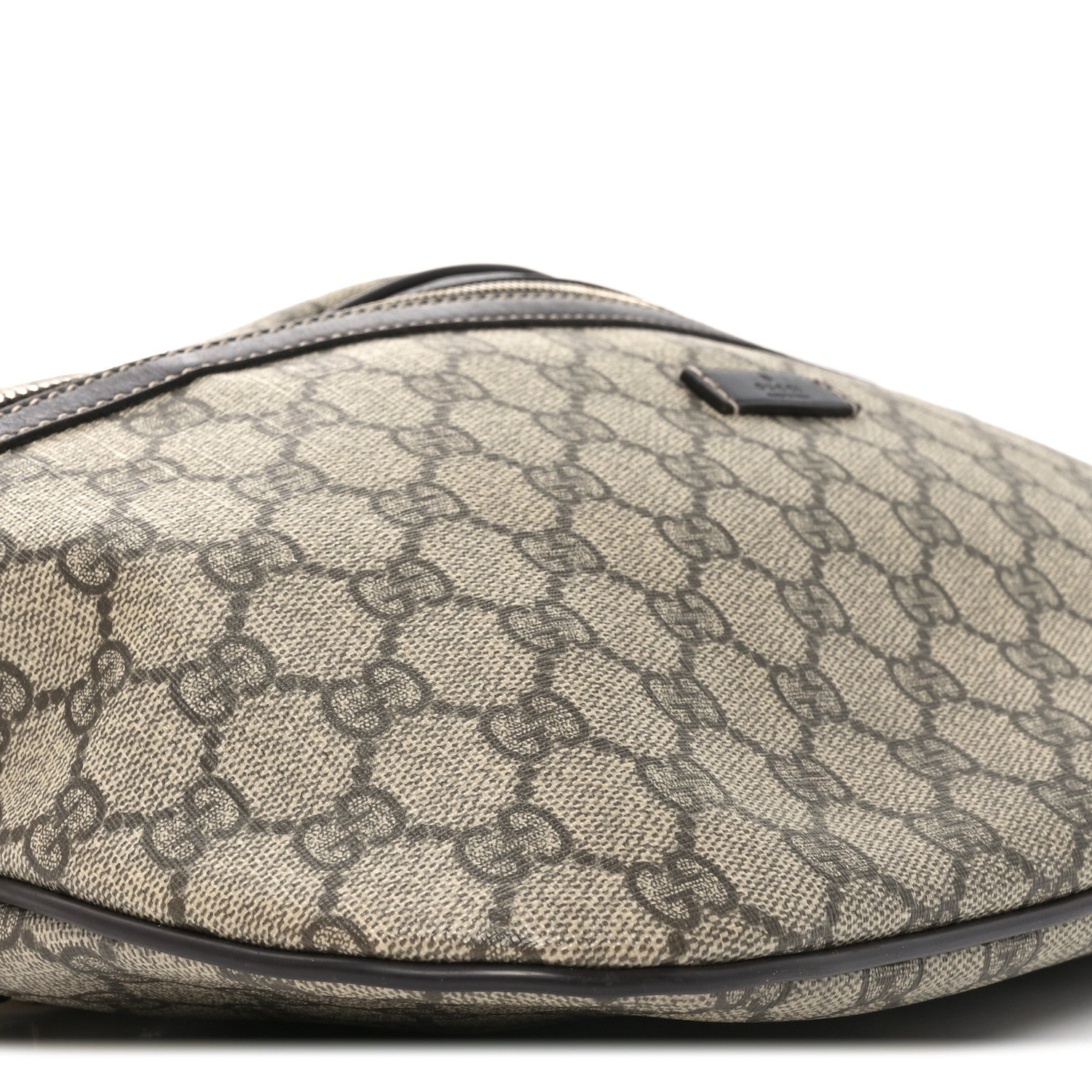 GG Supreme Monogram Belt Bag Dark Brown